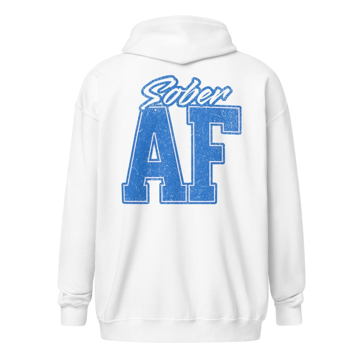 Sober AF Unisex Heavy Blend Zip Hoodie - Comfortable & Stylish Pullover for Men & Women - Perfect for Casual Wear, Gym, and Outdoor Activities