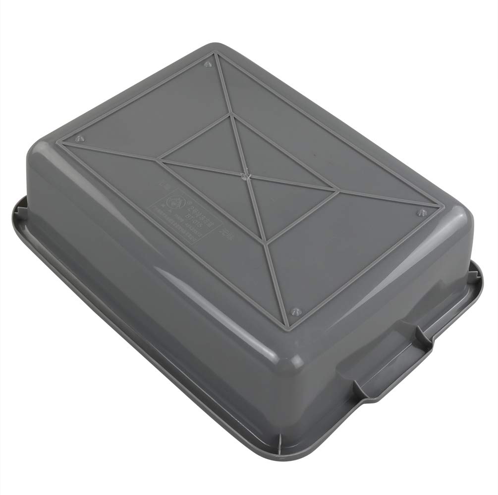 4-Pack Grey Plastic Bus Tubs - 13L Commercial Tote Boxes for Restaurant, Kitchen & Food Service - Heavy Duty Dish Bins for Busy Cafes, Catering & Buffet Operations
