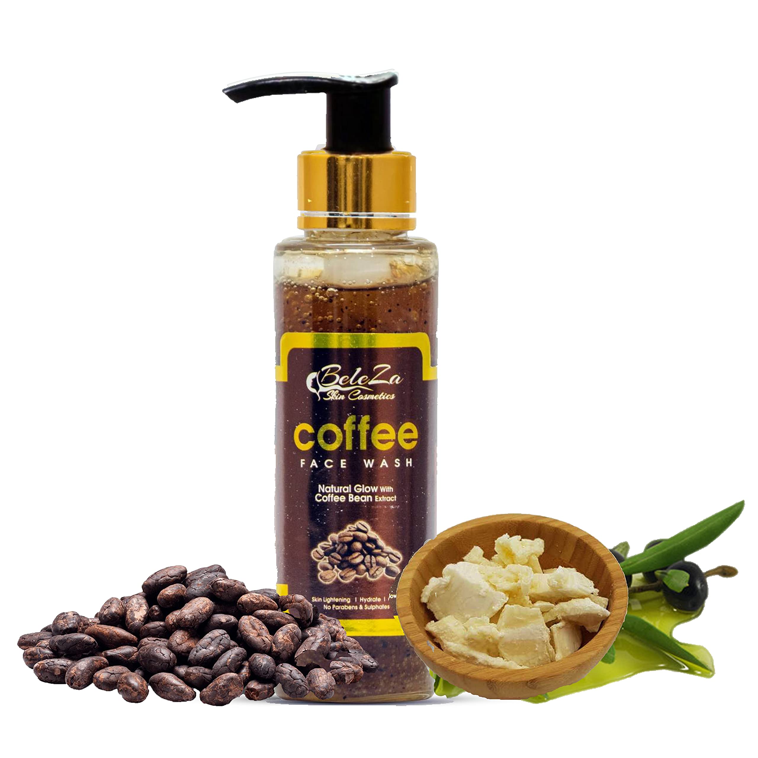 Beleza Professional COFFEE FACE WASH 100ml - Antioxidant Facial Cleanser for Glowing Skin | Perfect for Morning & Night Skincare Routine