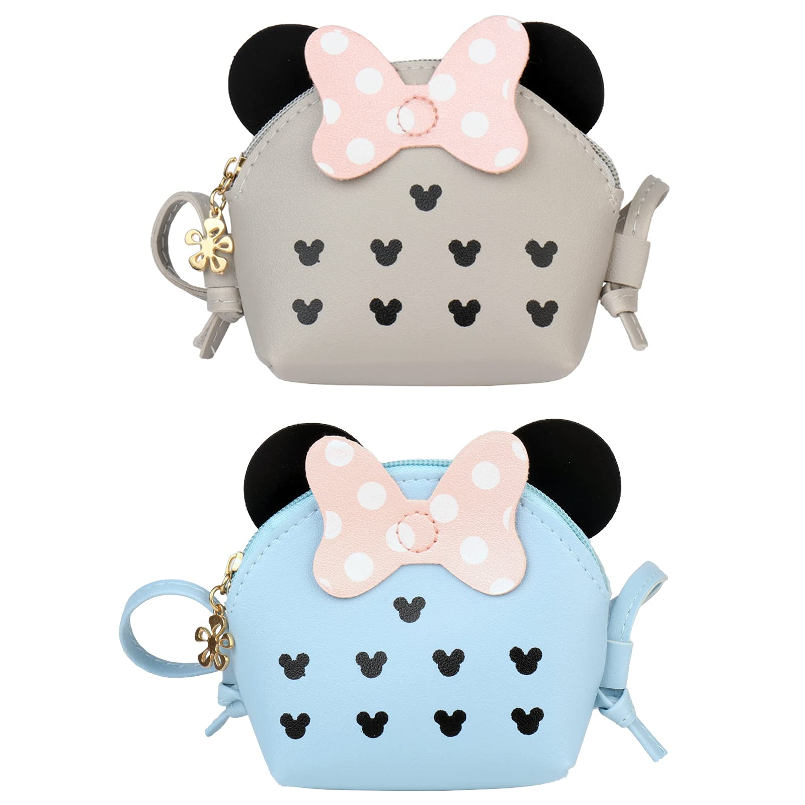 SOTOGO 2 Pack Cute Princess Crossbody Bags for Toddler Girls - Mini Shoulder Purse for Kids | Perfect for Birthday Gifts, Dress-Up Play & Daily Use
