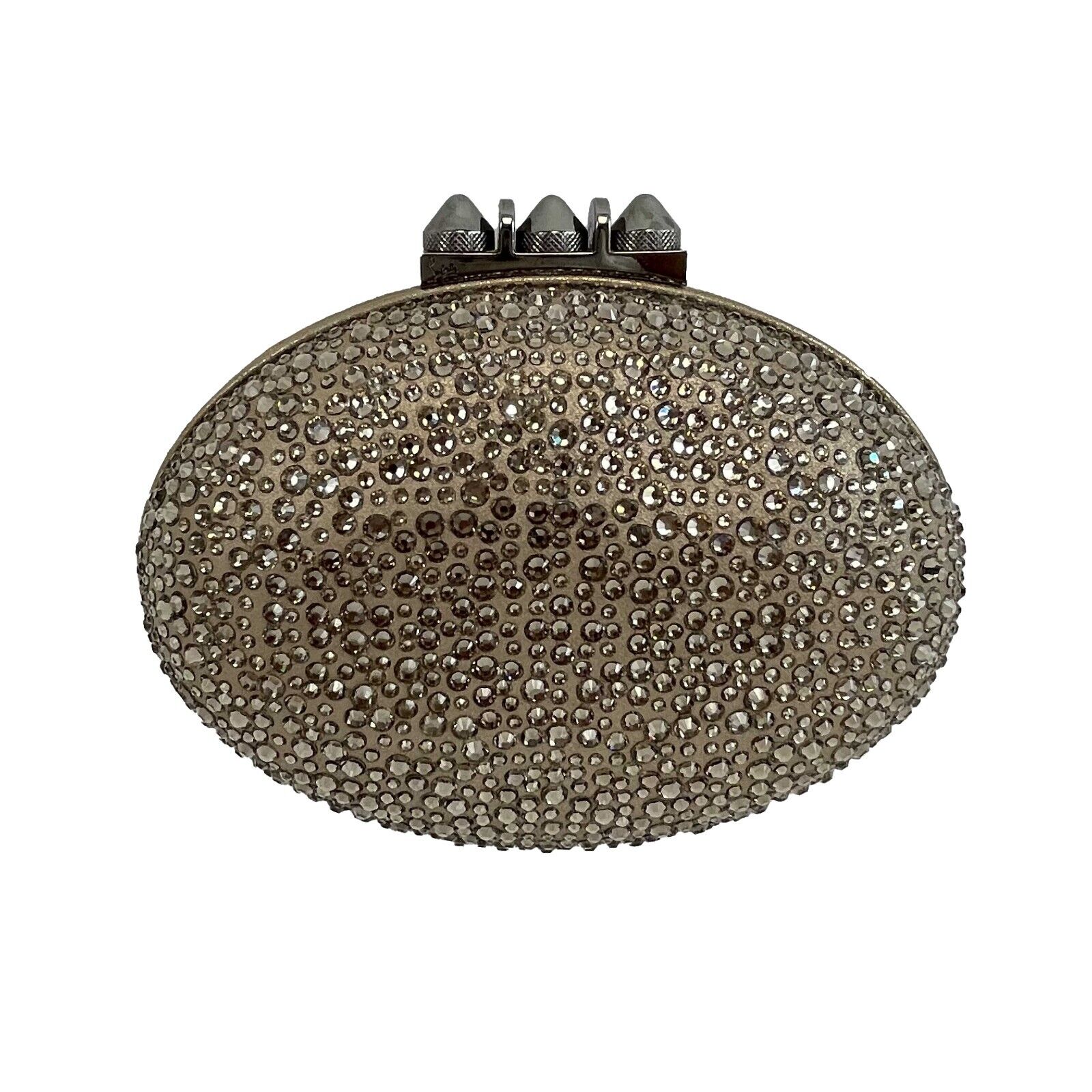 Christian Louboutin Mina Strass Clutch Bag - Bronze Crossbody Purse for Women | Evening Party, Wedding & Special Occasion Accessory