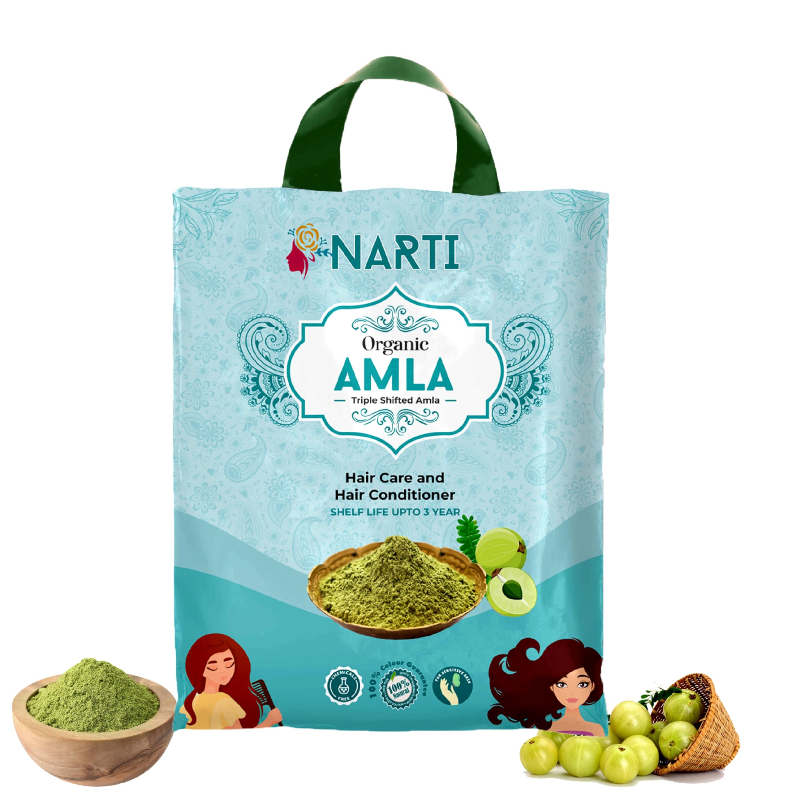 Organic Amla Powder 300g - Natural Phyllanthus Emblica for Hair Growth & Black Hair Care | Pure Amla Powder for Stronger, Healthier Hair | Perfect for DIY Hair Masks & Scalp Treatments