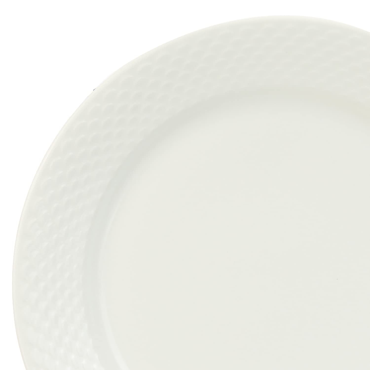 Solimo 18-Piece Classic Solid Ceramic Dinner Set - 6 Dinner Plates, 6 Salad Plates, 6 Serving Bowls | Off-White | Durable Stoneware for Everyday Dining & Entertaining | Perfect for Family Meals, Dinner Parties & Restaurant-Style Serving
