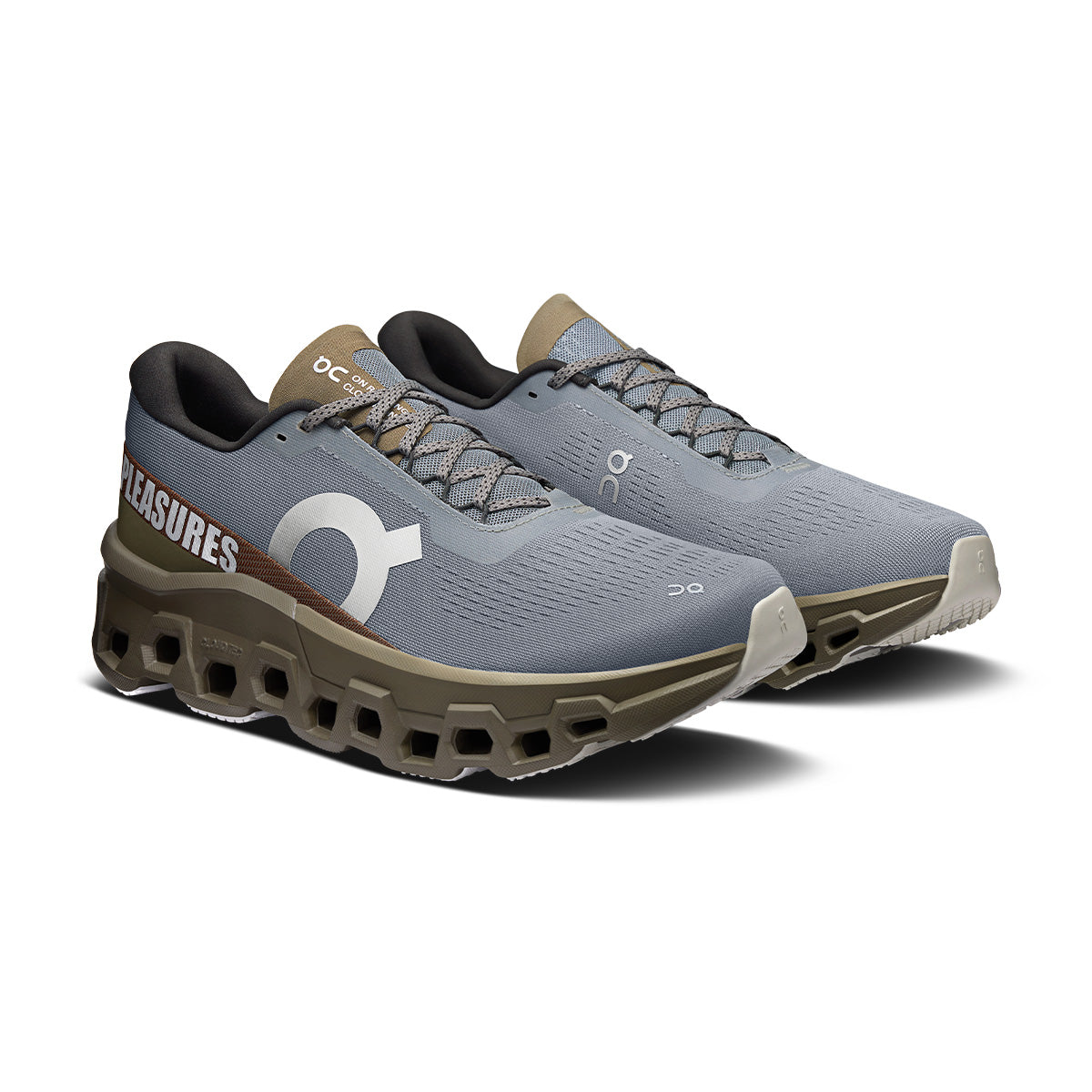 PLEASURES x The LOOP Running Supply Cloudmonster 2 Sneakers - Mist Olive Colorway | Lightweight Running Shoes for Men & Women | Perfect for Jogging, Gym Workouts & Casual Wear