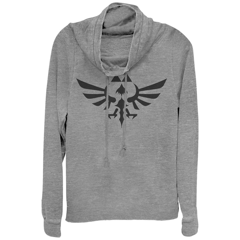Nintendo Triforce Cowl Neck Sweatshirt for Teens - Legend of Zelda Inspired Gaming Hoodie | Perfect for Cosplay, Gaming Events & Casual Wear