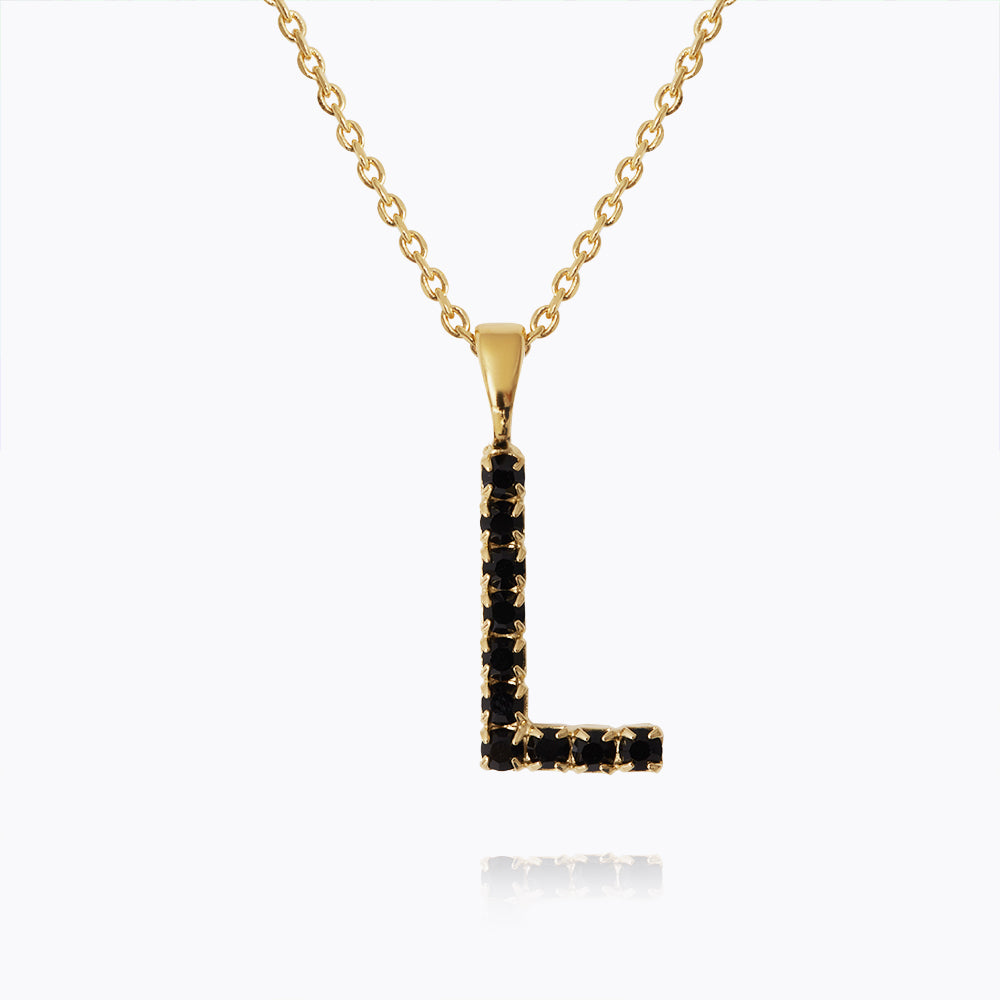 Mini Letter Necklace - Personalized Initial Pendant in Black for Women | Perfect for Gifts, Everyday Wear & Special Occasions