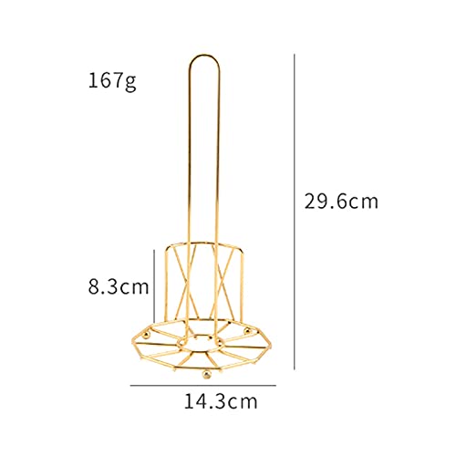 Stainless Steel Paper Towel Holder - Gold Kitchen Countertop & Dining Table Dispenser Stand for Easy Access | Perfect for Home, Office, and Restaurant Use