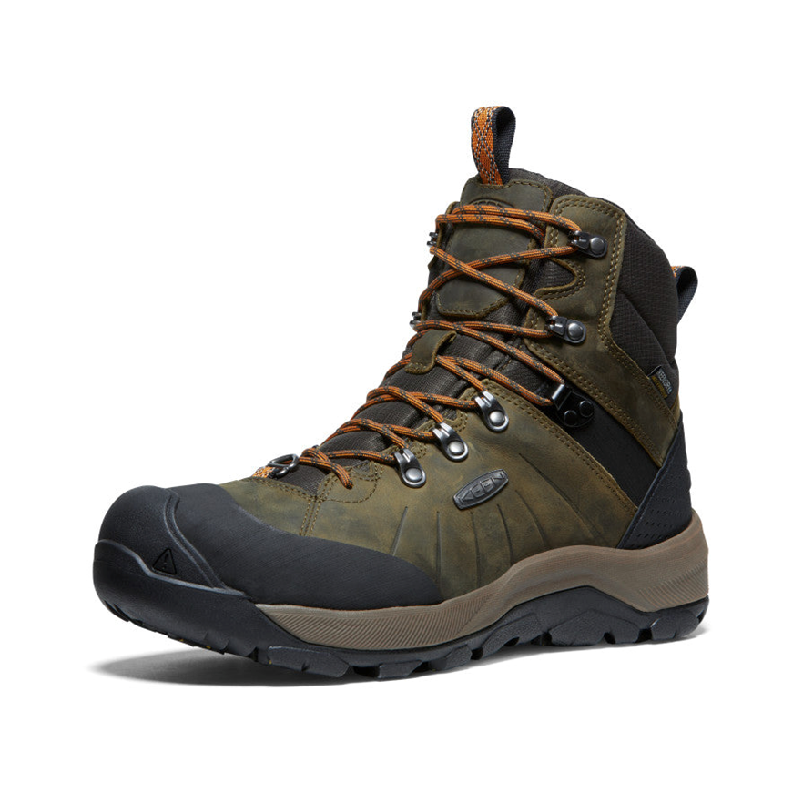 KEEN Revel IV Mid Polar Waterproof Hiking Boots for Men - Winter Snow & Outdoor Adventure Footwear for Cold Weather Trekking