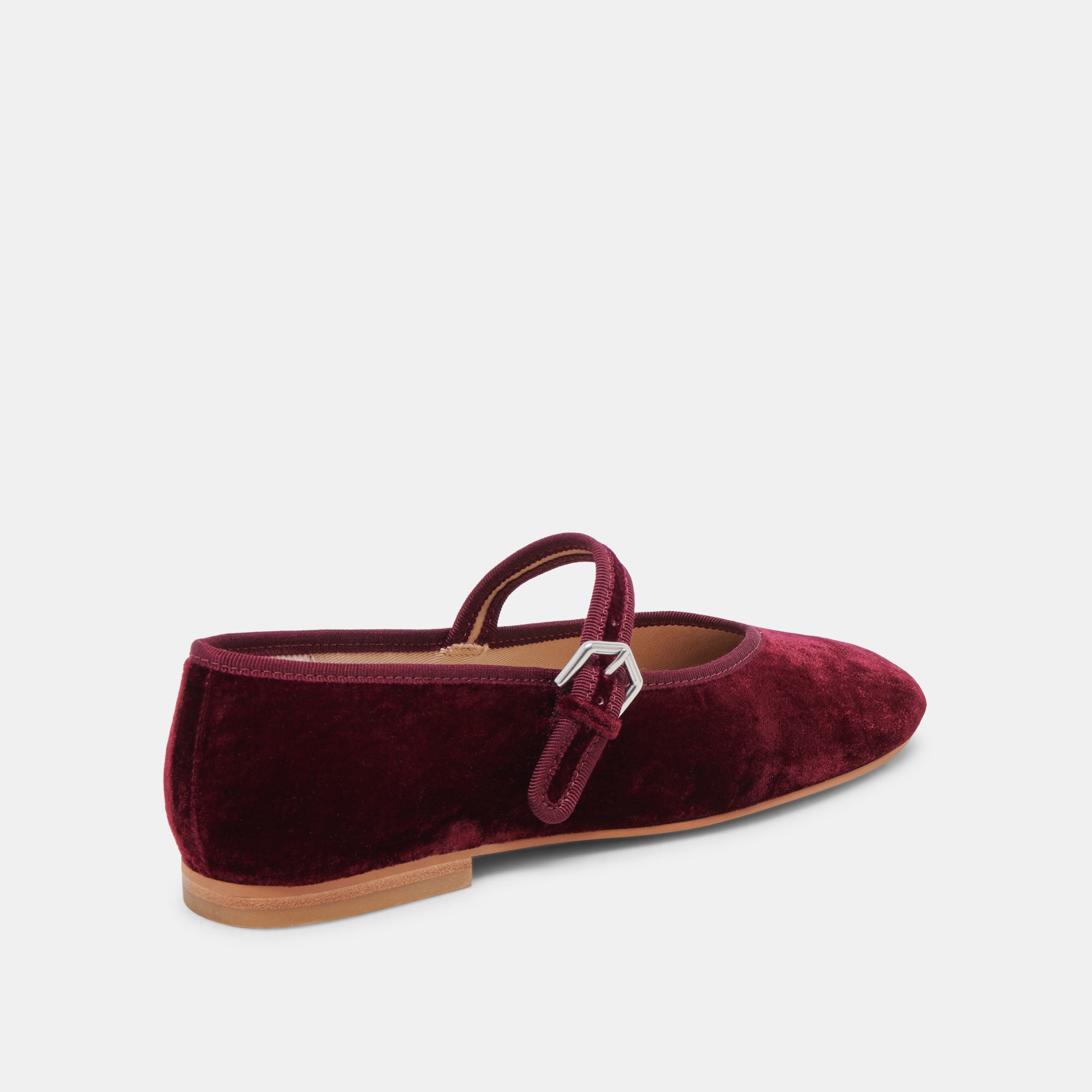 Roslyn Women's Ballet Flats in Wine Velvet - Comfortable & Stylish Shoes for Work, Travel & Casual Outfits