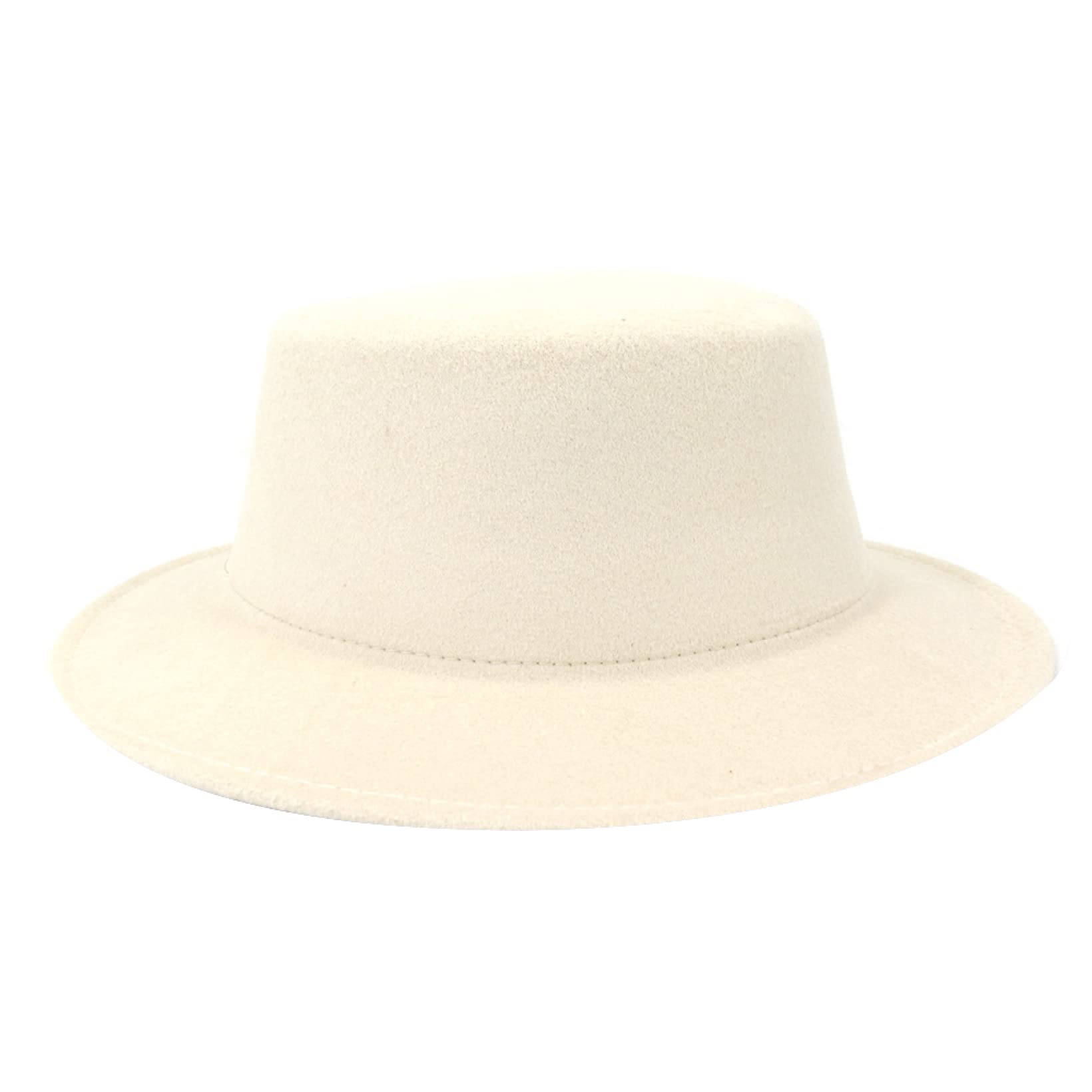 Stylish Wide Brim Fedora Hat for Women & Men - Wool Felt Flat Top Boater Cap - Perfect for Jazz, Panama, and Fashion Outfits (Weddings, Parties, Daily Wear)