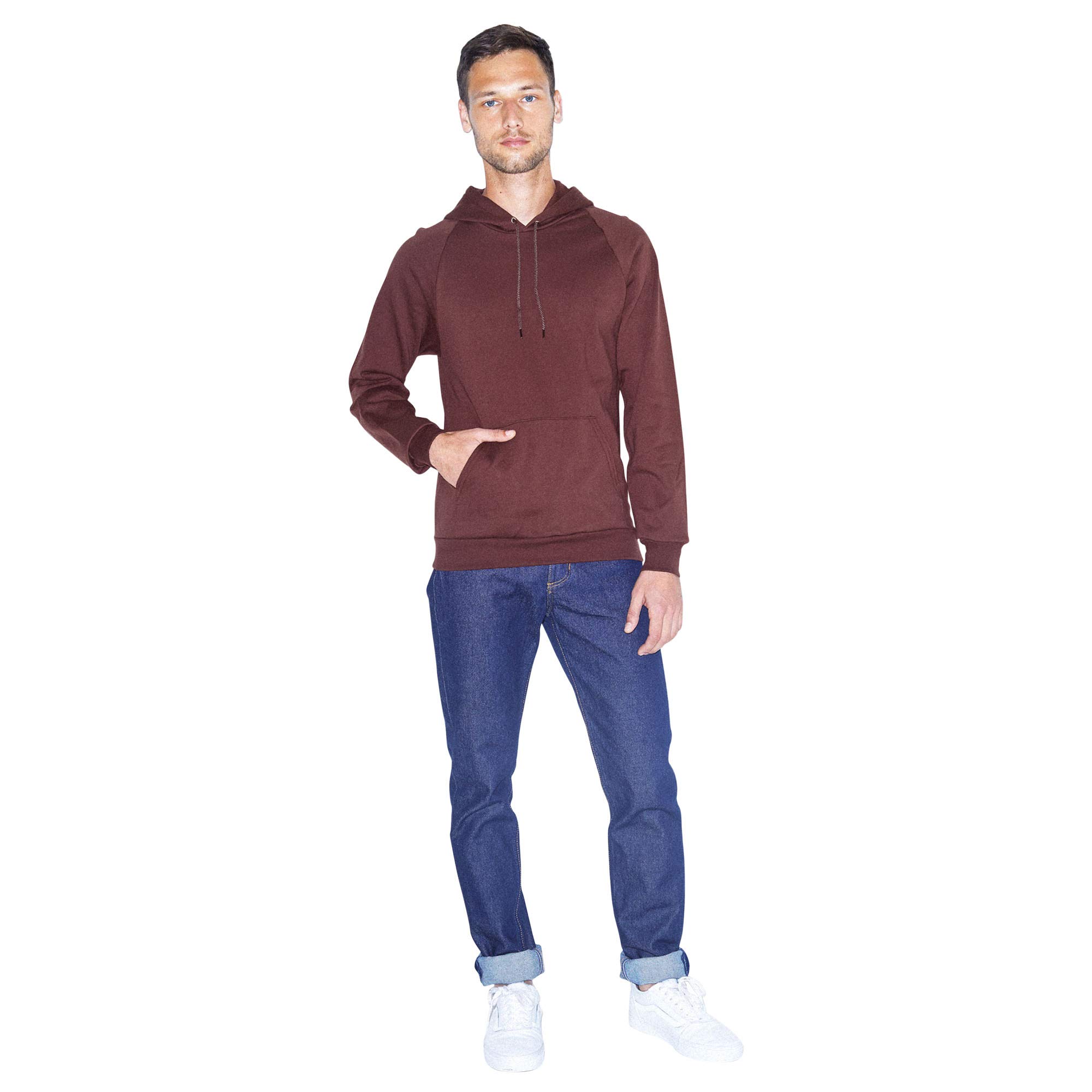 American Apparel Men's California Fleece Long Sleeve Pullover Hoodie - Soft & Warm Winter Casual Wear for Men | Perfect for Outdoor Activities, Gym & Lounge