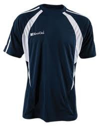 KOOGA PRO TECHNOLOGY TEAMWEAR Men's Rugby Training T-Shirt - Breathable Performance Tee for Sports & Leisure - Navy/White - Perfect for Rugby Practice, Gym Workouts & Casual Wear