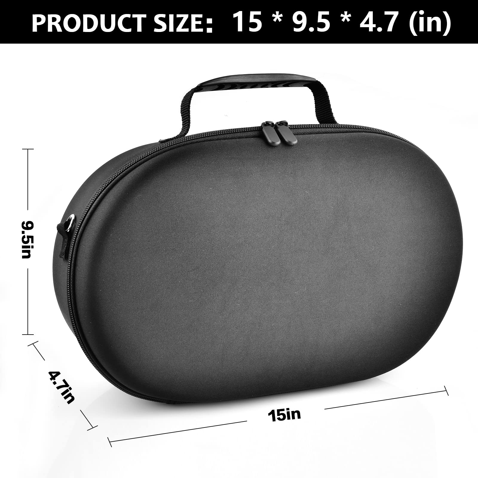 Oculus Quest 3 & Quest 2 VR Headset Carrying Case - Protective Travel Storage Box with Silicone Face Cover & Lens Protector - Organizer Bag for Touch Controllers & Accessories - Perfect for Gaming, Travel & VR Storage