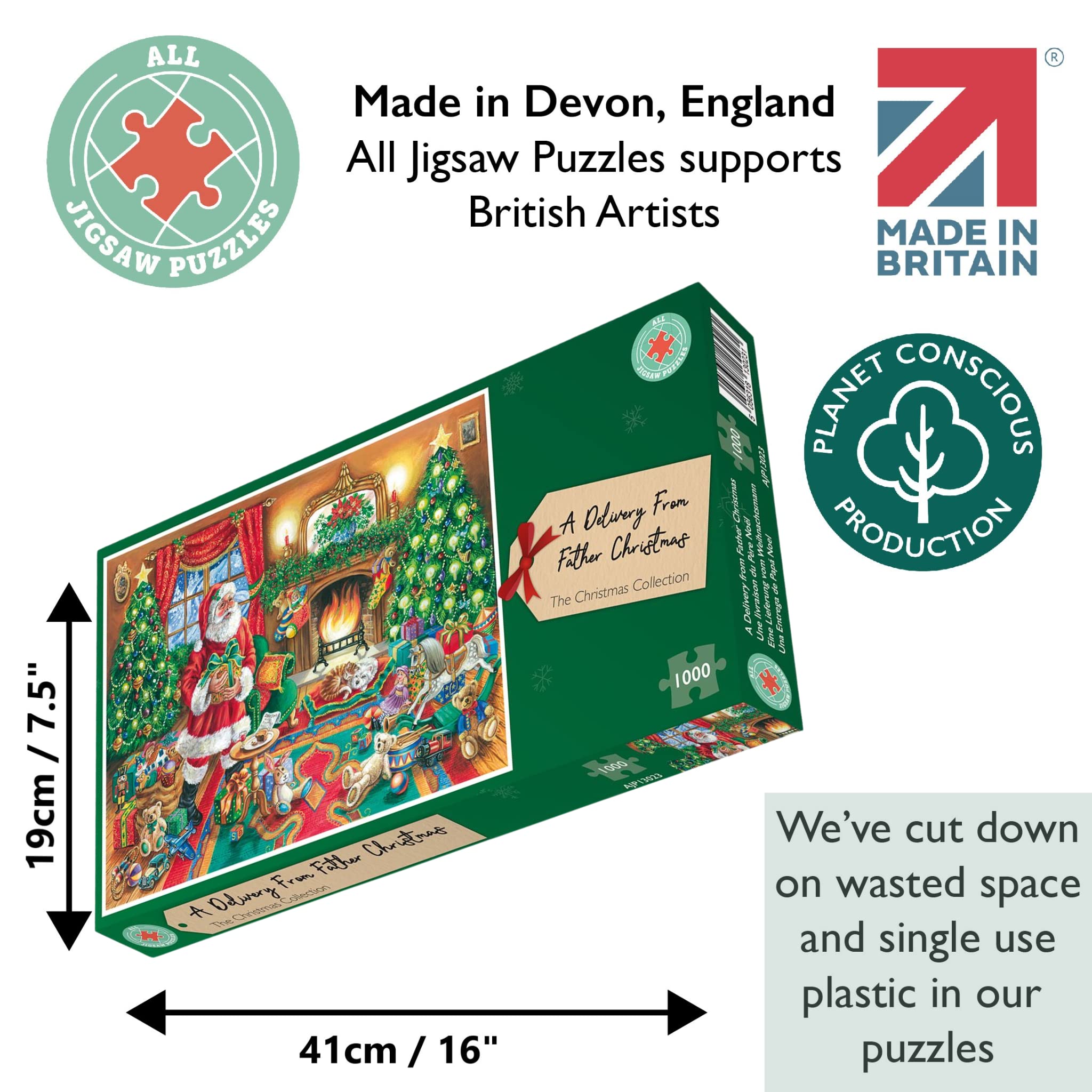 1000 Piece Jigsaw Puzzle - A Delivery from Father Christmas - Challenging Adult Christmas Puzzle - Festive Holiday Gift for Puzzle Lovers | Perfect for Family Game Night, Christmas Party Activities & Winter Relaxation