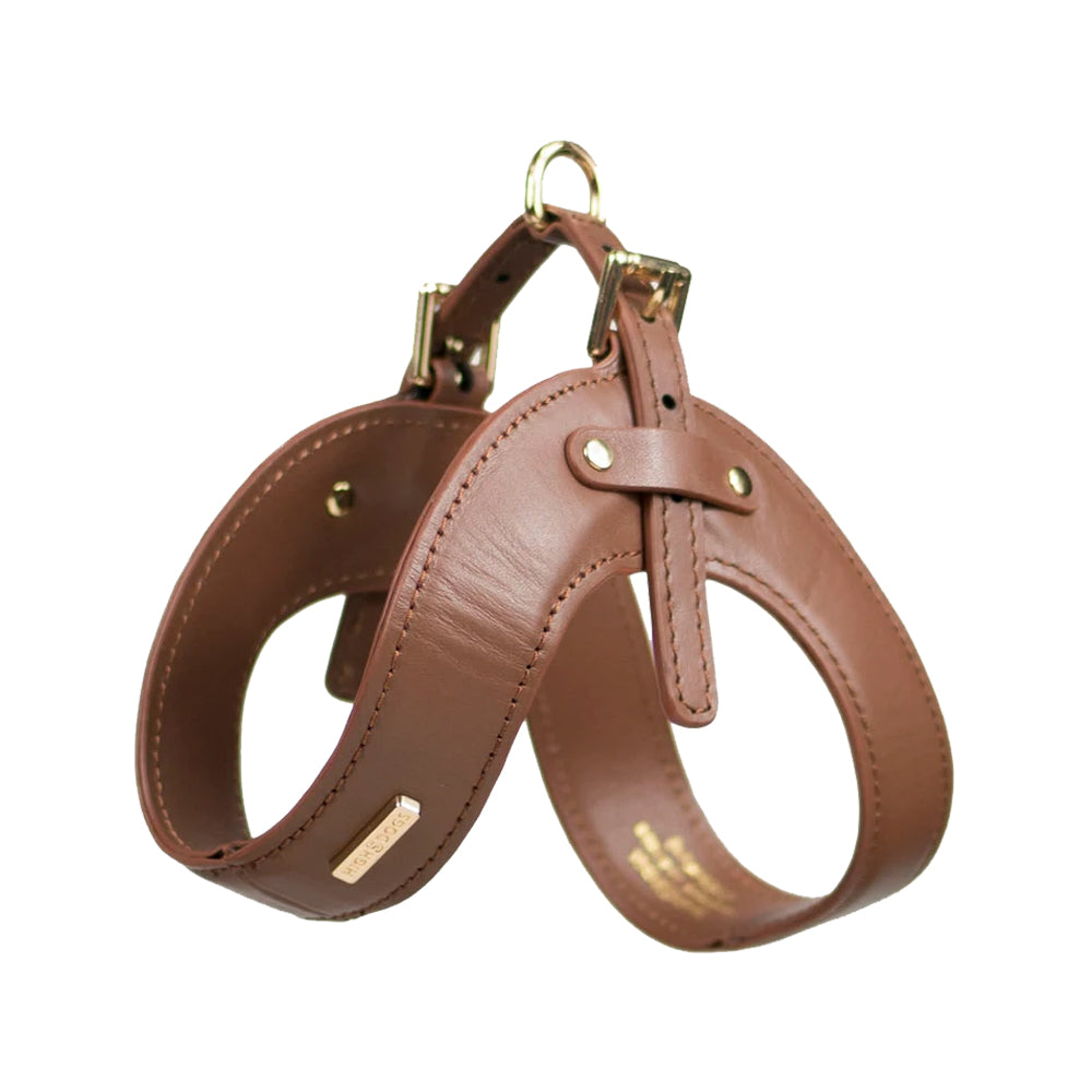 Premium Metro Petite Dog Leather Harness - Adjustable & Comfortable for Small Dogs - Perfect for Walking, Training & Outdoor Adventures