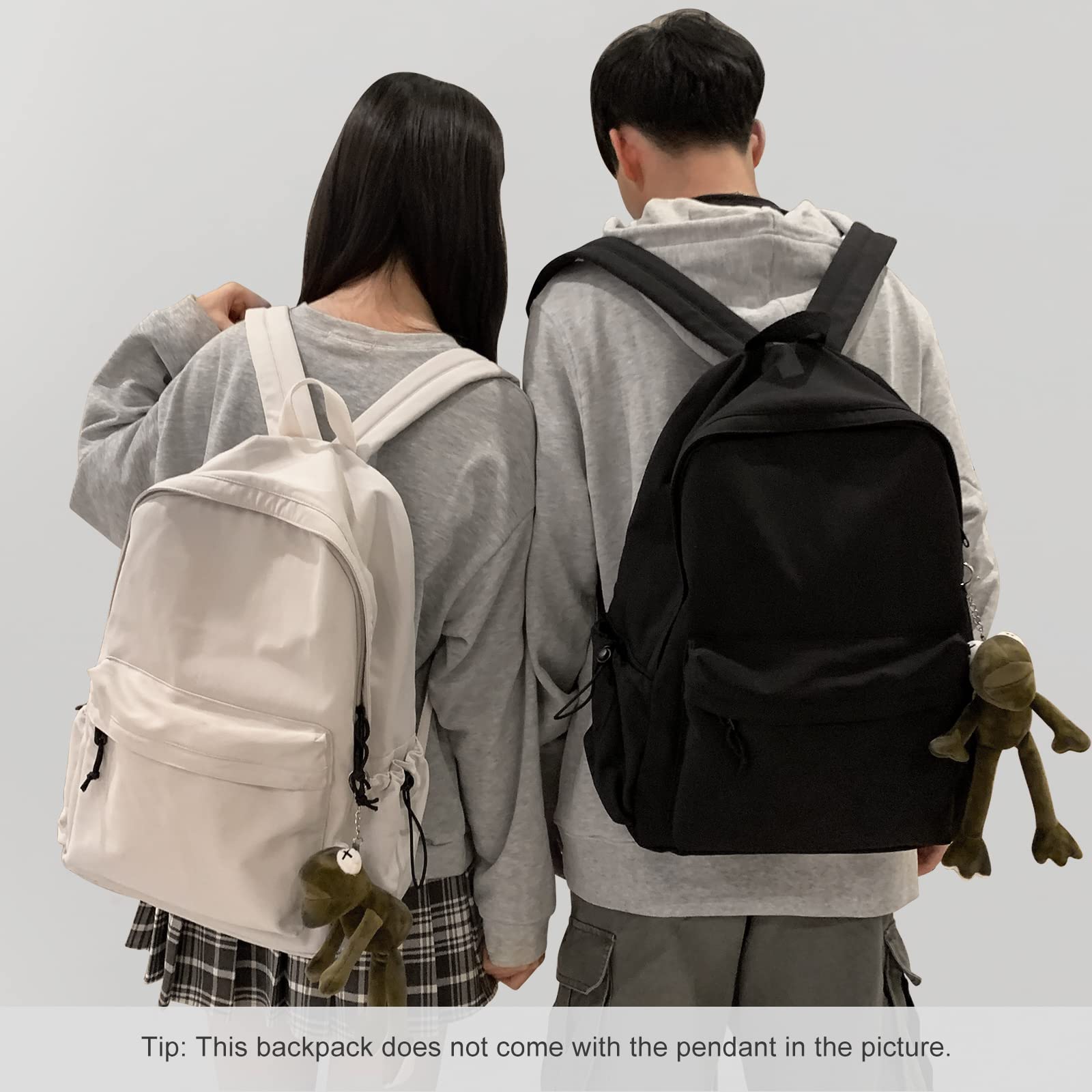 PAUBACK Lightweight Water Resistant School Backpack for Teens - Beige Book Bag for Middle & High School Students, Durable Daypack for Boys & Girls | Perfect for School, Travel & Daily Use