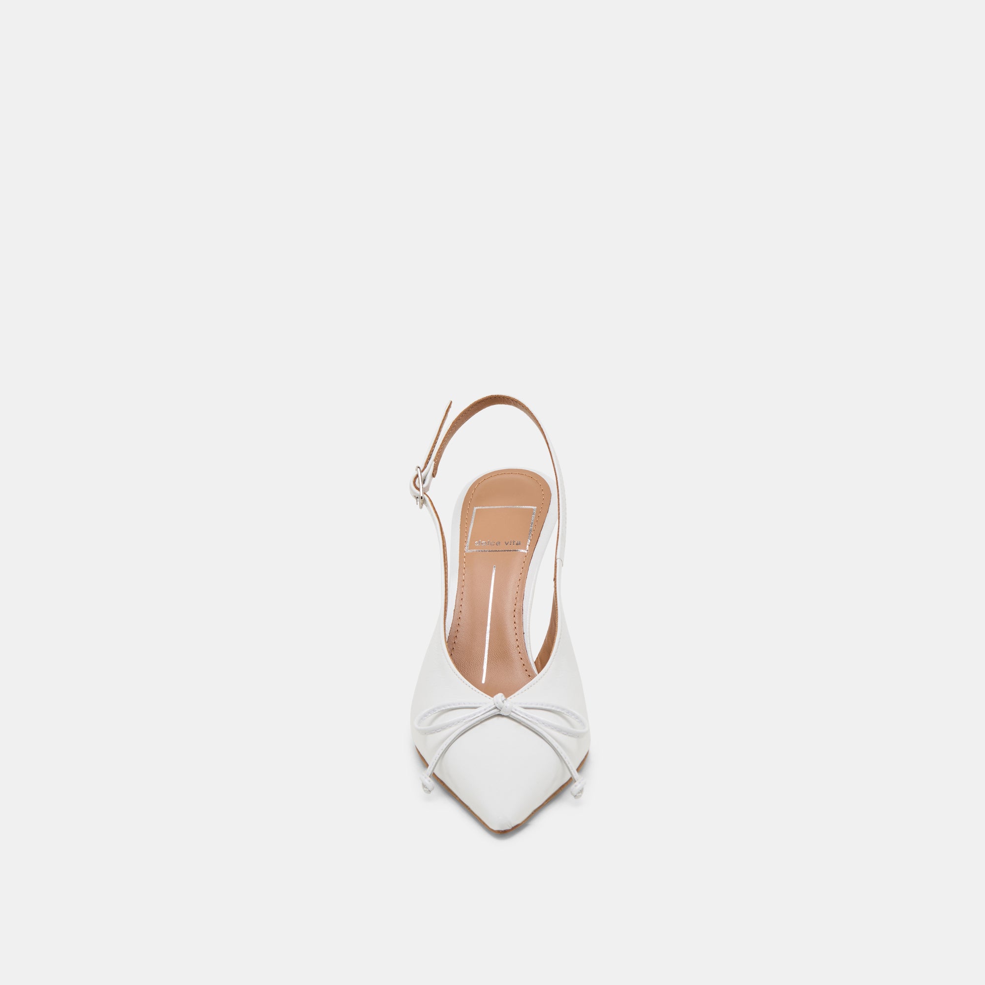 GEENA Women's White Leather Heels - Comfortable High Heel Pumps for Work, Party & Special Occasions