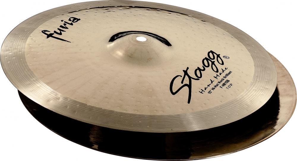 Stagg F-HR13B 13-Inch Furia Rock Hi-Hat Cymbals - Professional Drum Cymbal Set for Rock & Metal Drummers - Perfect for Live Performances & Studio Recording