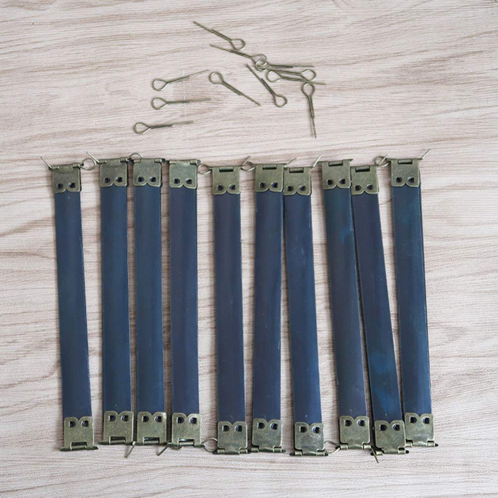 10pcs Vintage Bronze Metal Purse Clasps - 12cm Internal Flex Frames for DIY Clutch Bags, Wallets & Sewing Crafts | Perfect for Retro Purse Making & Handbag Repair Supplies