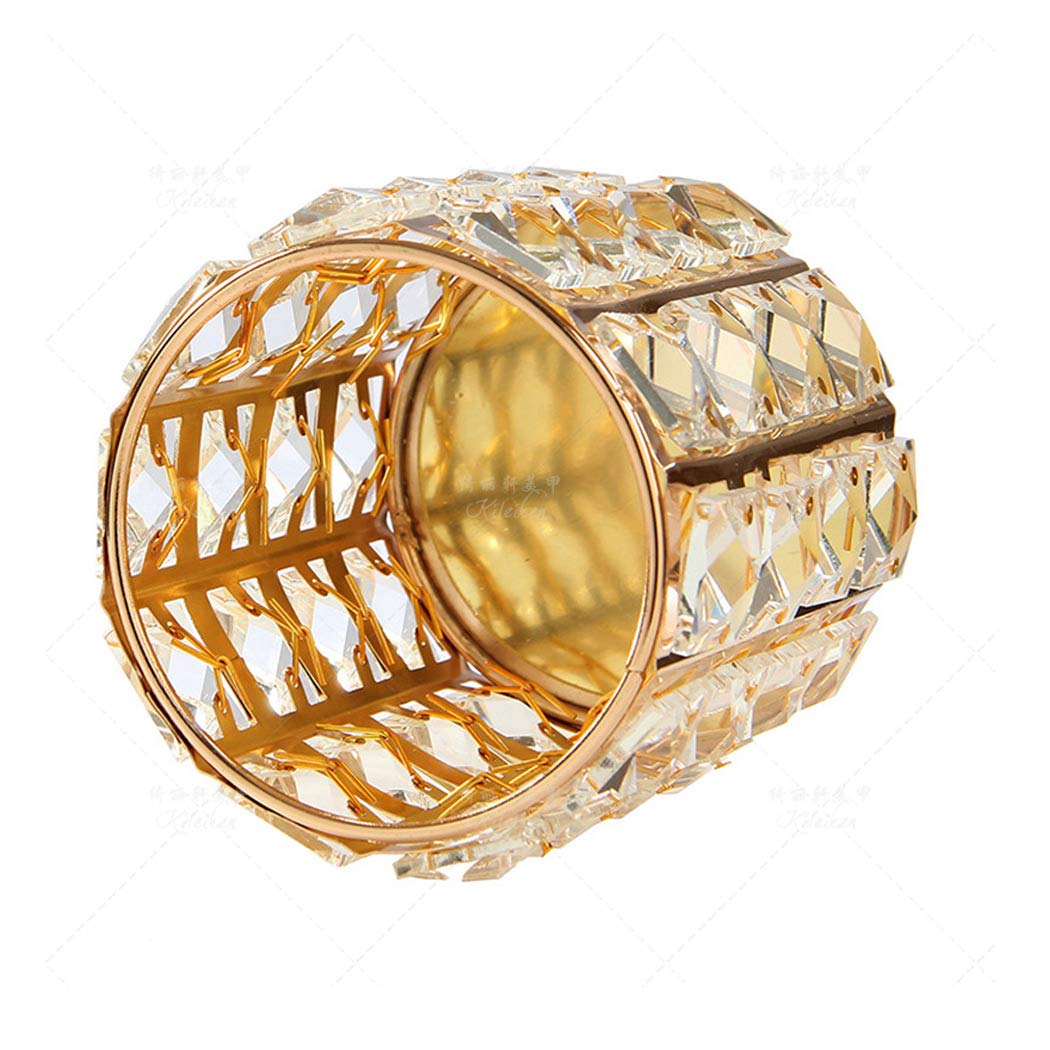 Handmade Crystal Makeup Brush Holder & Eyebrow Pencil Organizer - Gold Cosmetic Storage for Vanity, Bathroom, Office Desk | Perfect for Makeup Artists & Beauty Enthusiasts