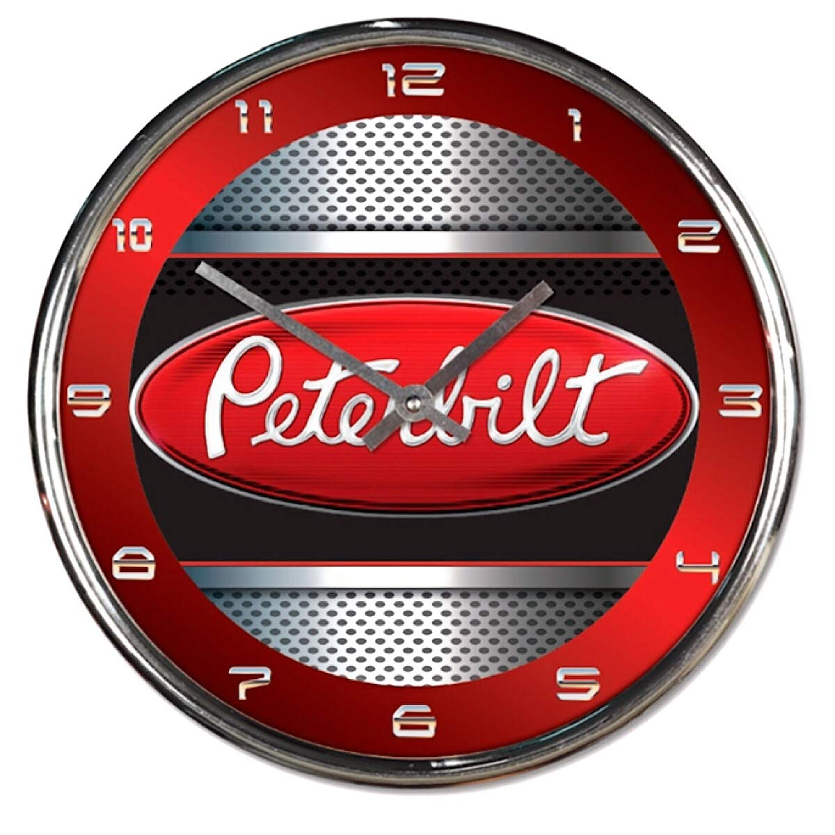 Vintage Chrome Wall Clock for Garage, Shop, Office & Home Decor - Retro Industrial Style - Perfect for Workshop, Man Cave, and Diesel Themed Rooms