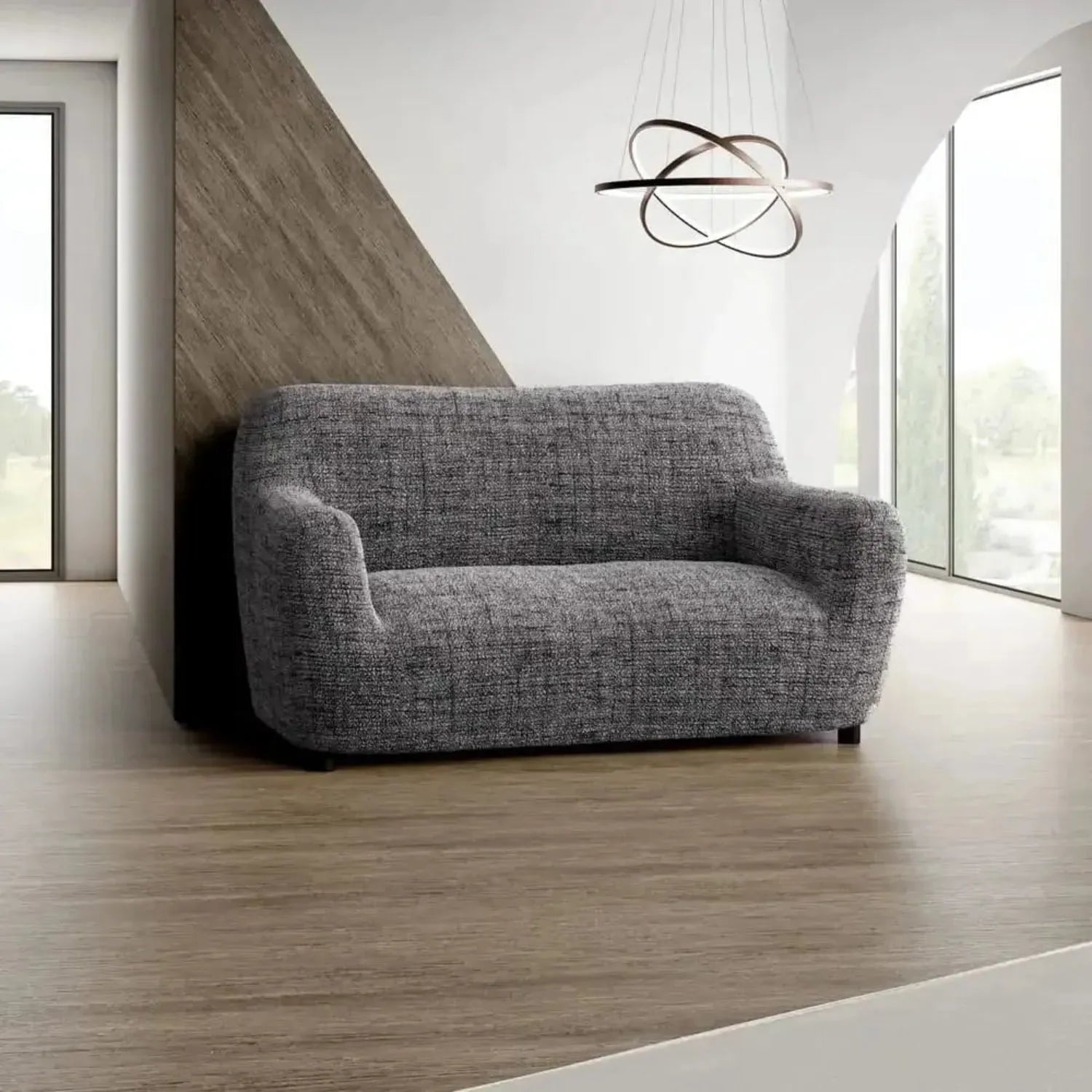 2 Seater Loveseat Slipcover - Soft Microfiber Fabric with Stylish Prints - Perfect for Living Room, Bedroom or Dorm Decor