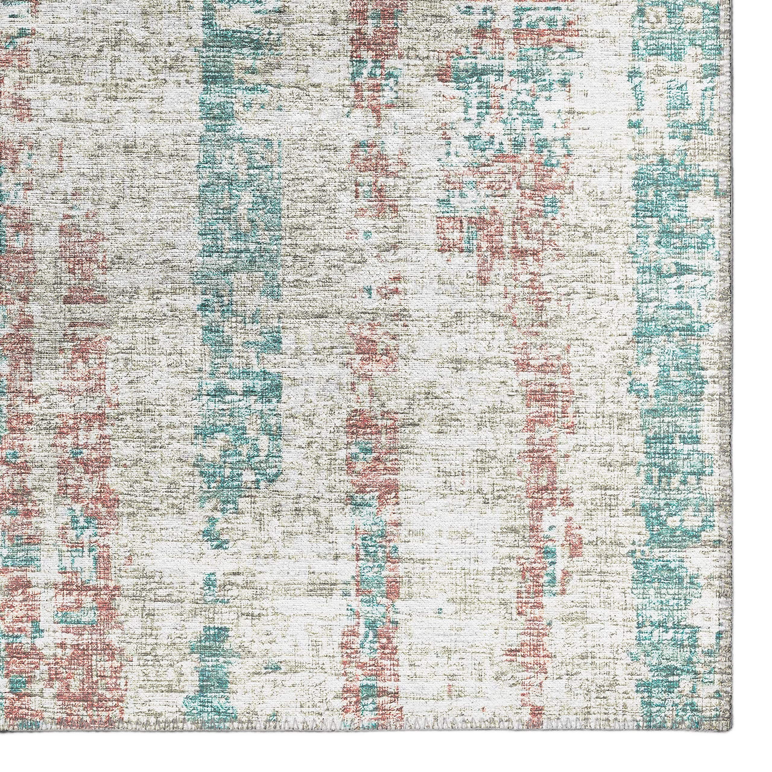 Addison Rugs Rylee ARY36 Ivory Washable 8' x 10' Indoor Outdoor Area Rug - Machine Washable, Non-Shedding, Easy Clean - Perfect for Bedroom, Living Room, Dining Room, Kitchen, Entryway & Patio - Great for High Traffic Areas & Pet-Friendly Homes
