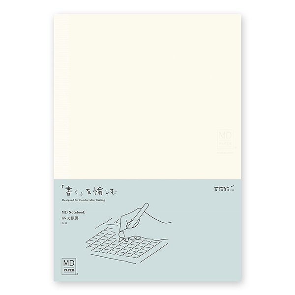 Midori MD A5 Notebook - 5mm Grid Paper, 15295006 - Perfect for Journaling, Sketching & Note-Taking