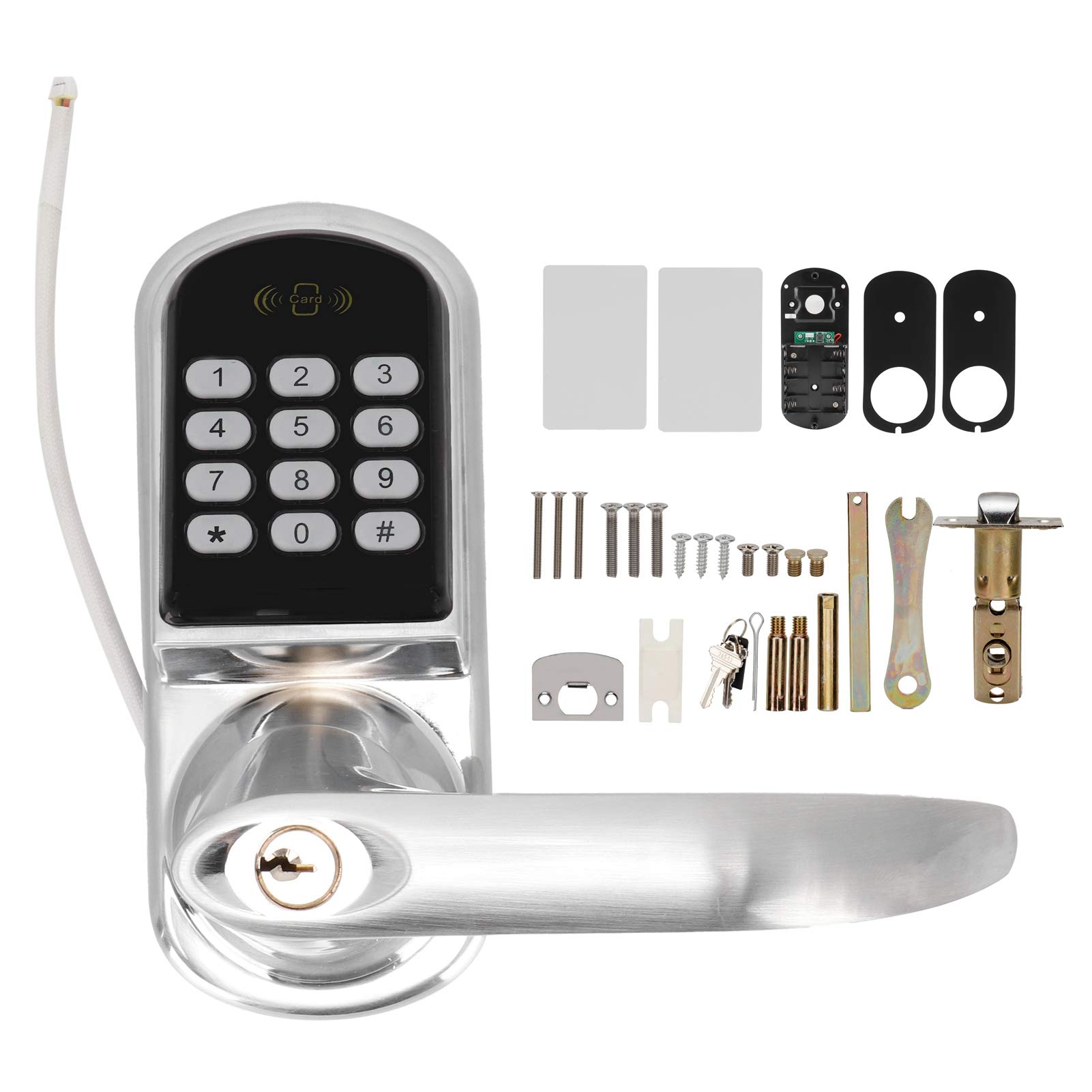 Smart Fingerprint Door Lock - Keyless Entry with Electronic Induction, IC Card & Anti-Peep Code - Secure Smart Lock for Home, Apartment & Office Security (Ideal for Front Doors, Rental Properties & Smart Homes)