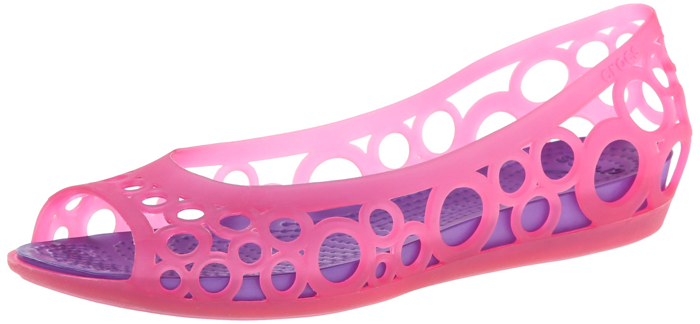 Crocs Adrina Flat GS for Girls - Comfortable & Lightweight Kids' Sandals for Summer, Beach, Pool & Outdoor Play