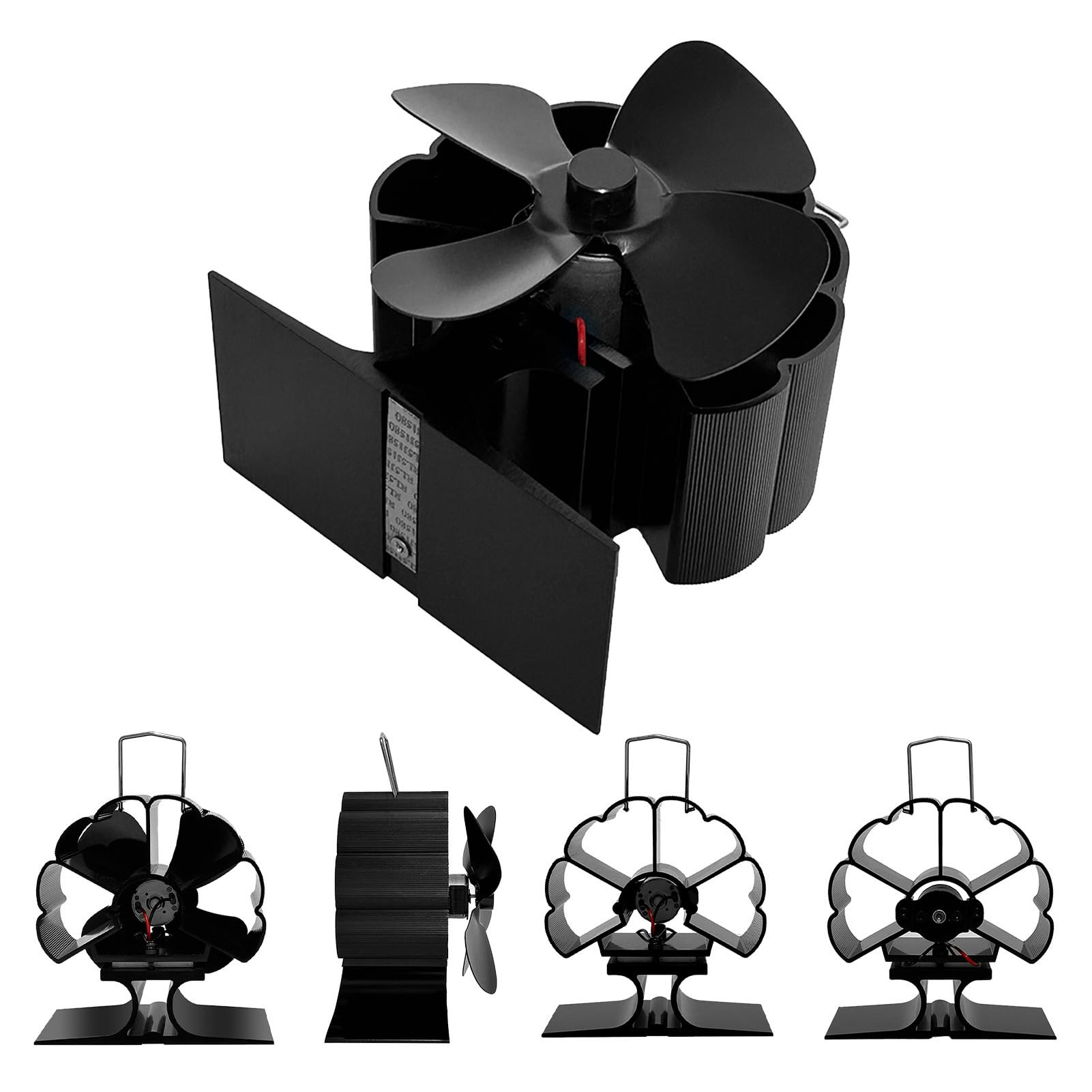 Eco-Friendly Silent Wood Stove Fan - Heat Powered Air Circulator for Pellet Burner, Heater & Log Burner | Efficient Warm Air Distribution for Home Heating & Energy Savings | Perfect for Living Rooms, Cabins & Winter Warmth