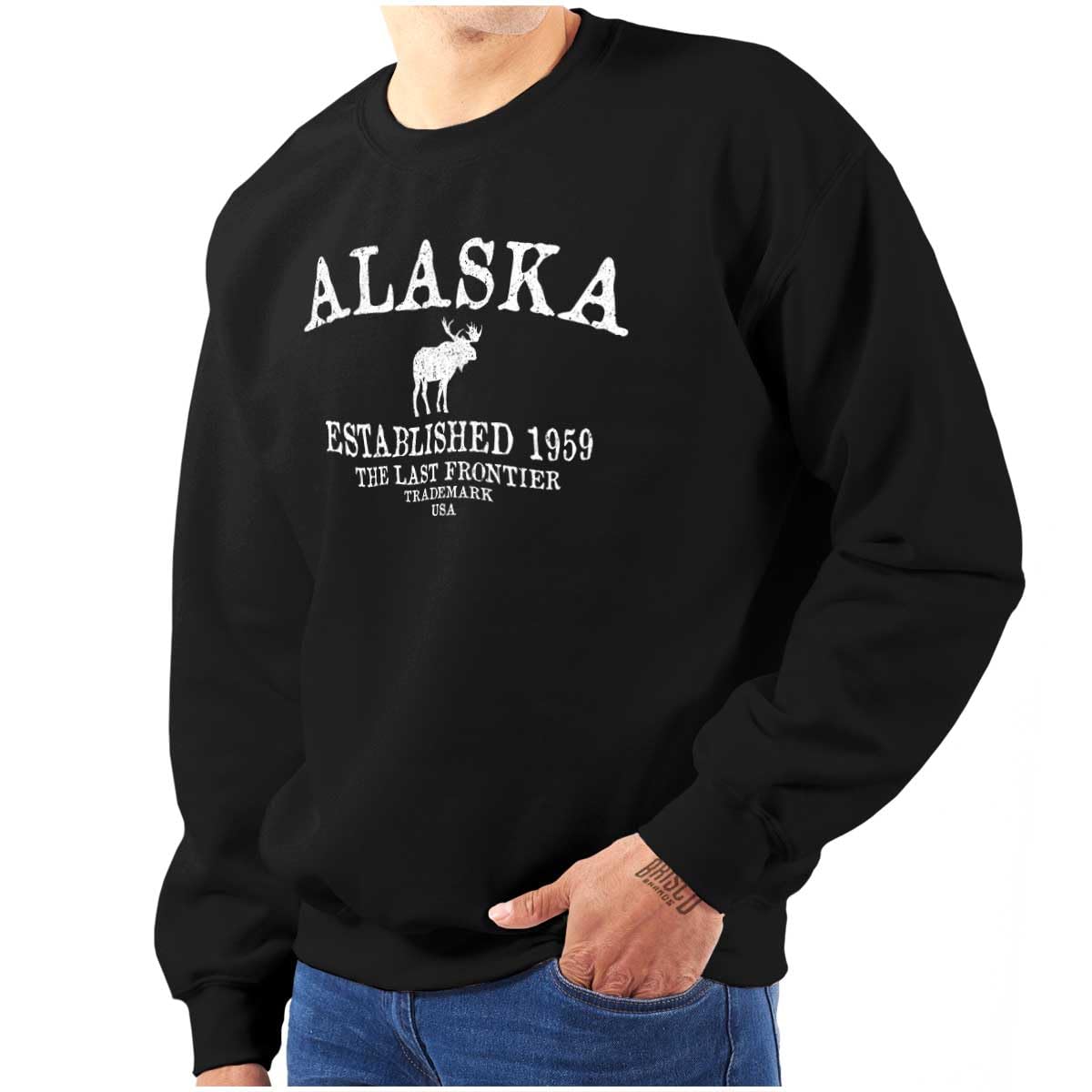 Vintage Alaska Established Hipster Sweatshirt for Men & Women - Unisex Retro Pullover for Casual Wear, Street Style & Outdoor Adventures