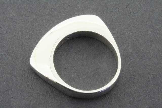 Sterling Silver Narrow Wedge Ring for Women - Minimalist Stackable Band for Everyday Wear & Special Occasions