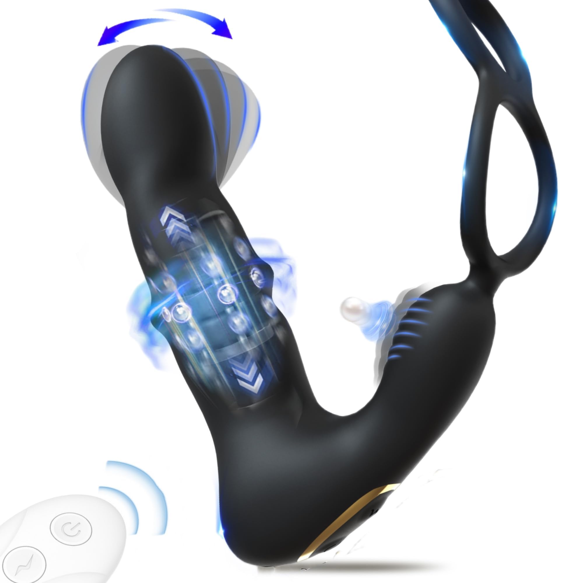 Premium Prostate Massager with Vibrating & Thrusting Functions - Remote Control Anal Stimulator for Men, Couples & Anal Training | Enhance Intimacy & Pleasure in Bedroom or Private Play