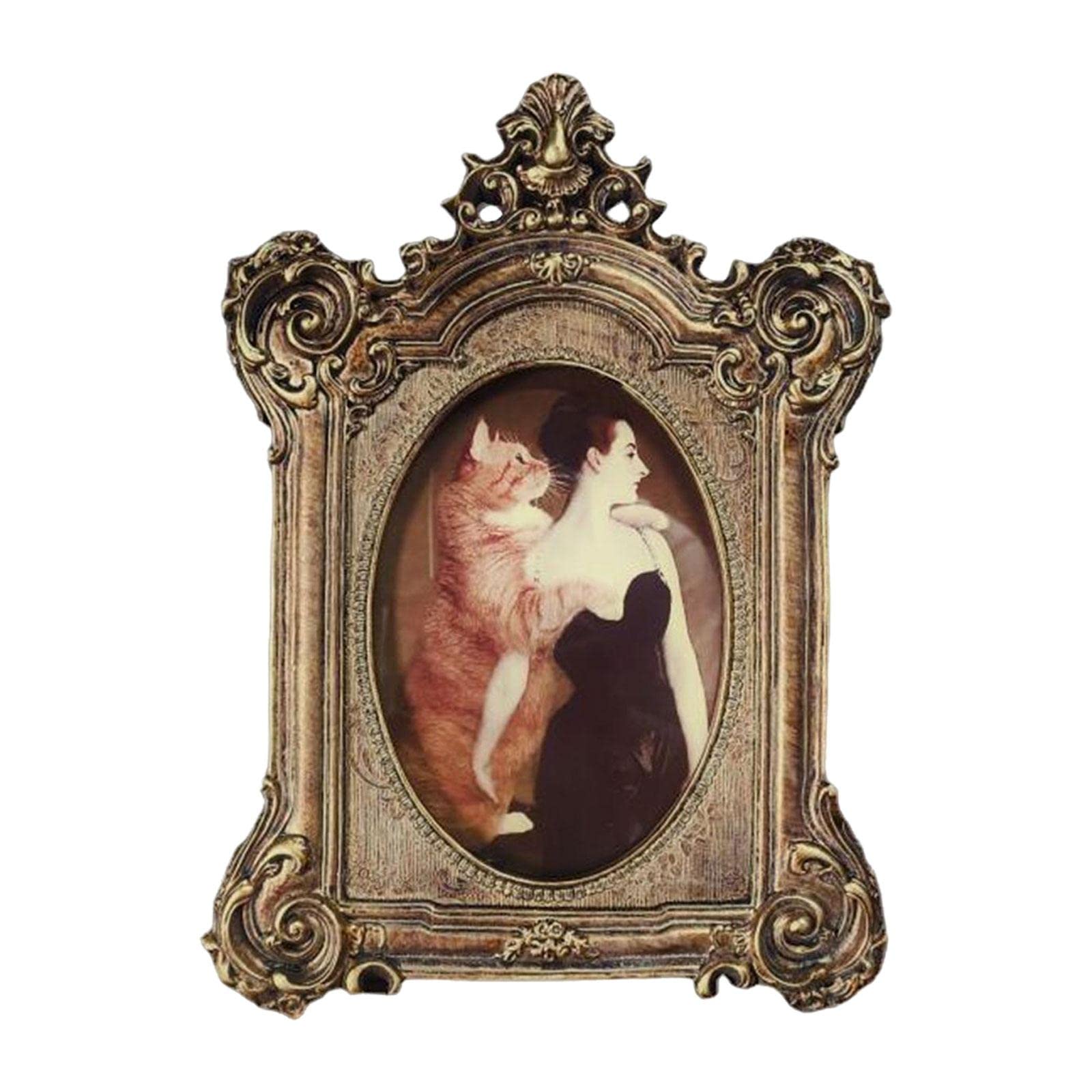 Antique Style Photo Frame - Vintage Wall Hanging & Desk Display Picture Holder for Home Office Decor | Perfect for Living Room, Bedroom & Apartment Decoration