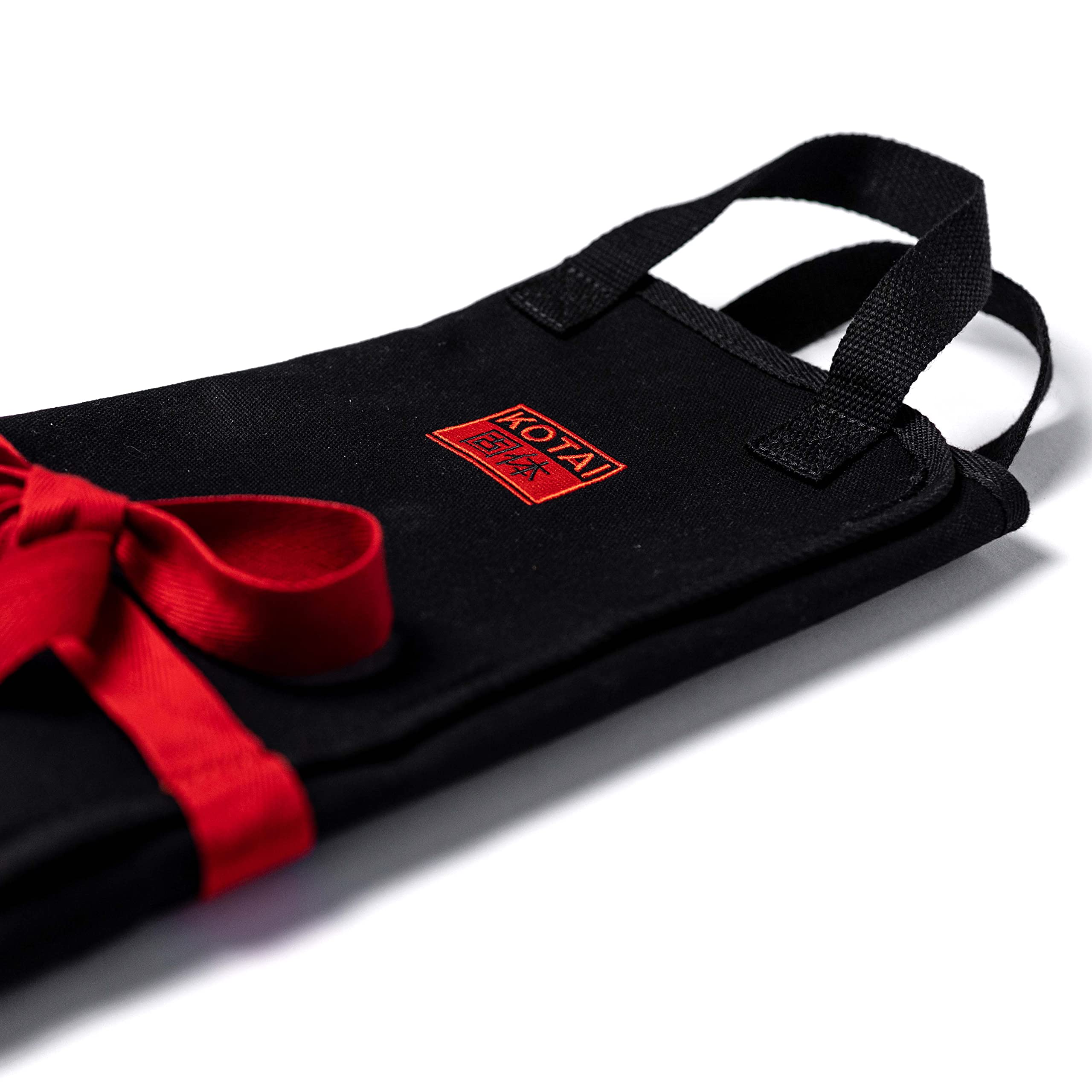 Kotai 100% Cotton Knife Roll-Up Bag for Chefs - 8 x 6 Inch Knife Storage Case with Pockets - Perfect for Kitchen, Camping, BBQ & Culinary School Accessories