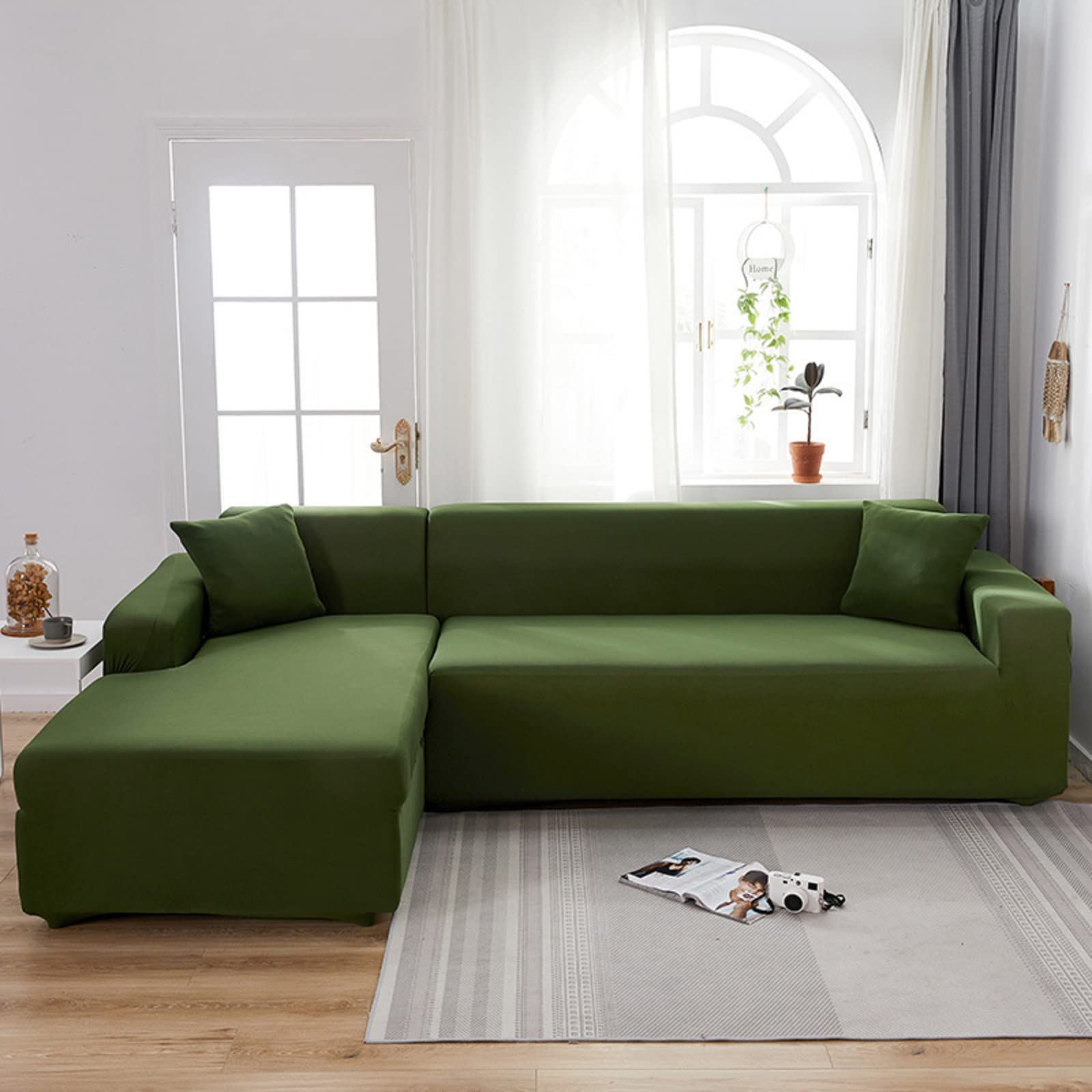 Waterproof Sofa Slipcover - Anti-Slip, Stain Resistant Couch Cover for 3 Seater Sectional Sofa (74-90 Inches) - Perfect for Living Room, Family Room & Pet-Friendly Homes