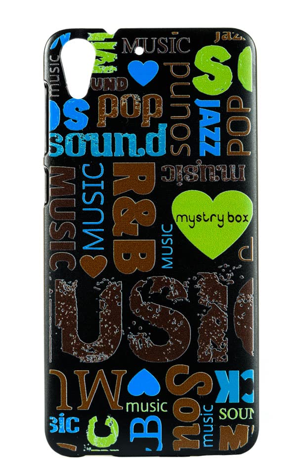 Premium Designer Printed Hard Back Cover for HTC Desire 728 - Stylish Pop & Jazz Pattern - Durable Protection for Everyday Use - Perfect for Work, Travel & School Accessories