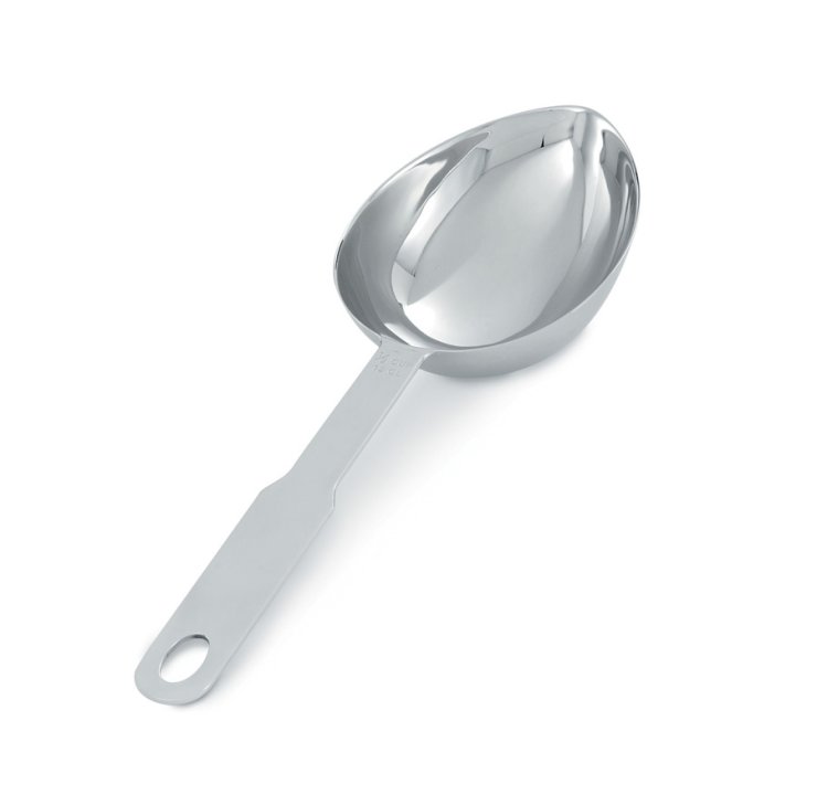 Vollrath 1/2 Oval Cup Stainless Steel Measuring Spoon - Professional Kitchen Tool for Baking, Cooking & Food Prep