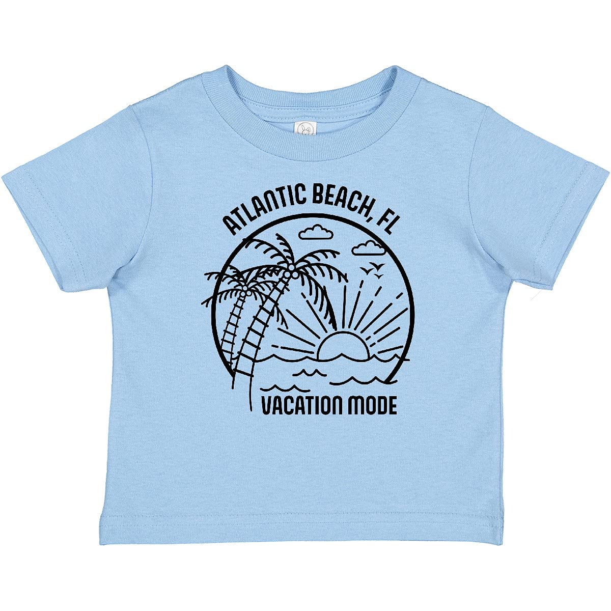 Inktastic Summer Vacation Mode Atlantic Beach Florida Baby T-Shirt - Cute Florida Beach Outfit for Infants & Toddlers - Perfect for Family Vacations, Beach Trips & Summer Photoshoots