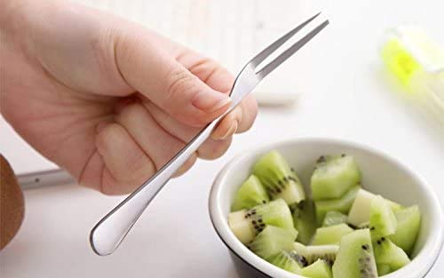 Premium Stainless Steel Crab & Escargot Forks - 2-Prong Appetizer Forks Set of 10 (5 Inches) for Cocktails, Salads, Fruits - Perfect for Parties, Travel & Seafood Dining