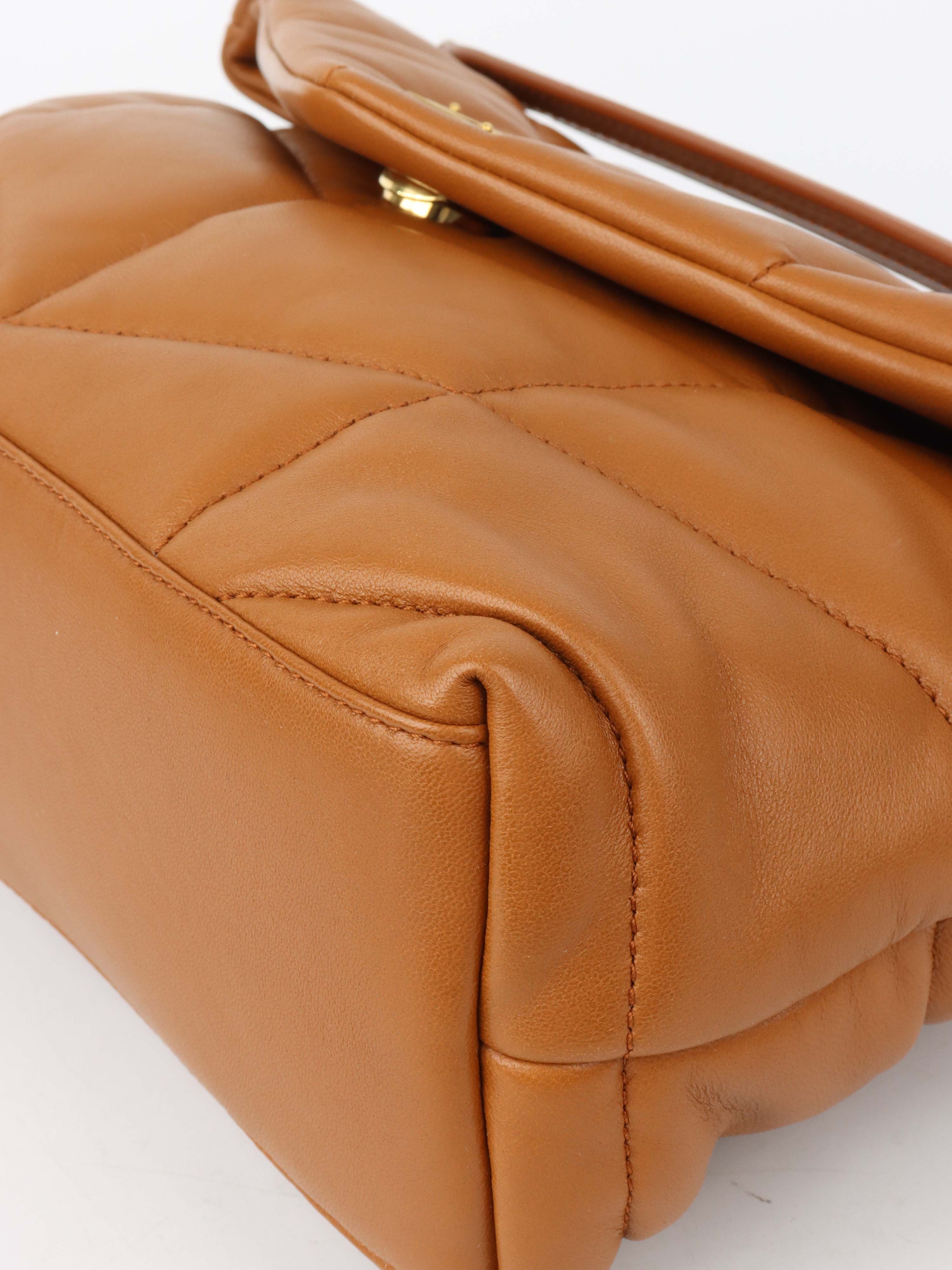 Saint Laurent Caramel Puffer Small Crossbody Bag - Luxury Leather Shoulder Purse for Women | Perfect for Date Night, Travel & Everyday Use