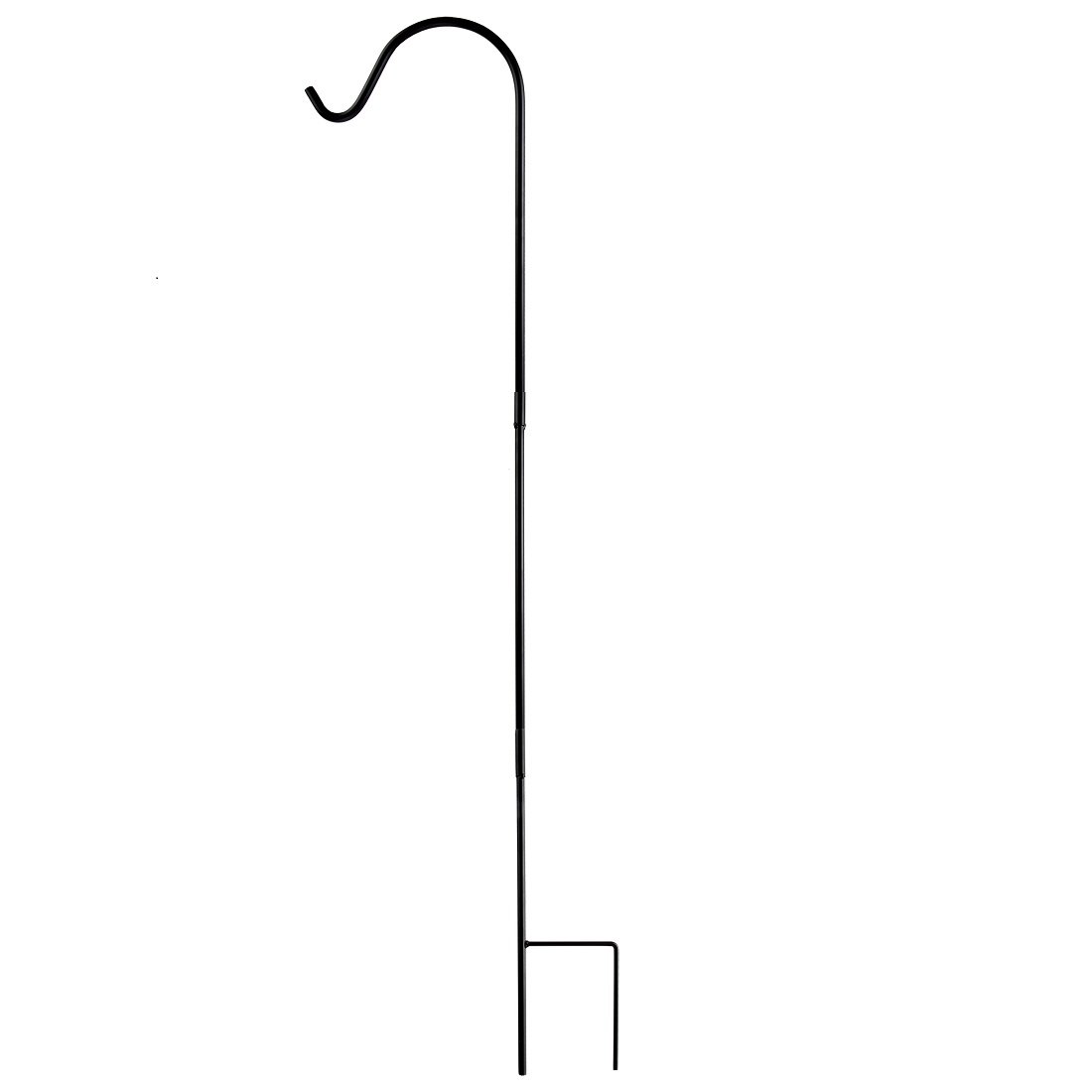 Home-X 48-Inch Adjustable Steel Shepherds Hook for Hanging Planters, Bird Feeders, Mason Jars, Solar Lights & Lanterns – Heavy Duty Garden Hook for Outdoor Decor & Pest Control (Perfect for Patio, Yard & Garden Decoration)