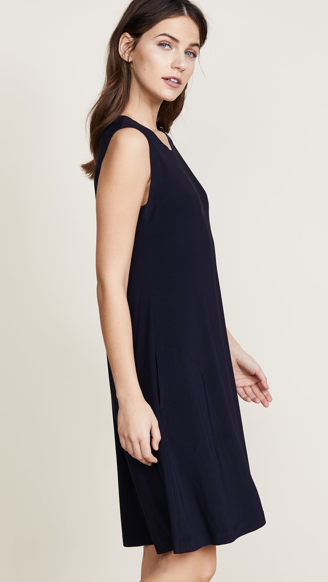 Norma Kamali Women's Sleeveless Swing Dress - Flowy A-Line Mini Dress for Summer, Beach & Casual Wear | Perfect for Vacations, Parties & Everyday Style