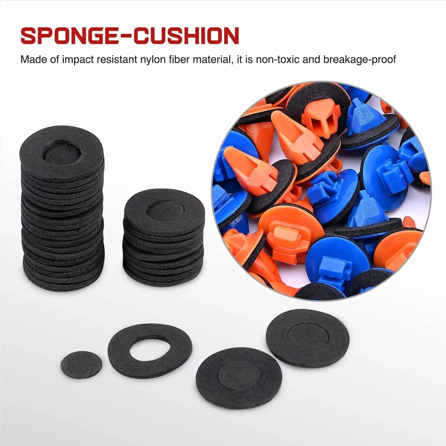 100 Pcs 7.5mm & 8mm Rocker Moulding Clips & Wheel Flare Moulding Clips with Sealer - Compatible with Toyota 75495, 35010, 75397 - Perfect for Car Body Panel Repair and Trim Replacement