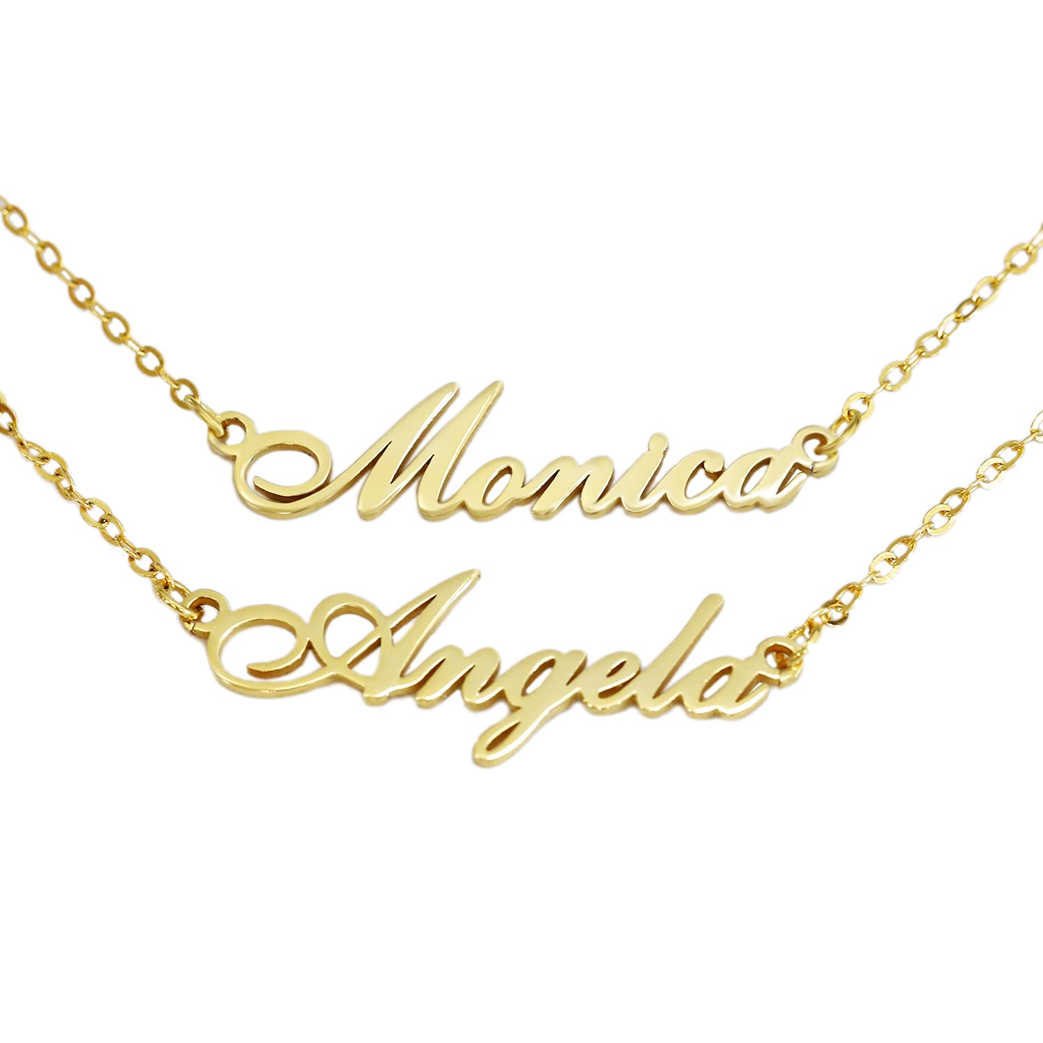 YOOSHINING Custom Name Necklace for Women - Personalized Initial Necklace, Dainty Layered Nameplate Jewelry Gift for Her, Teen Girls & Best Friends | Perfect for Birthdays, Anniversaries & Everyday Wear