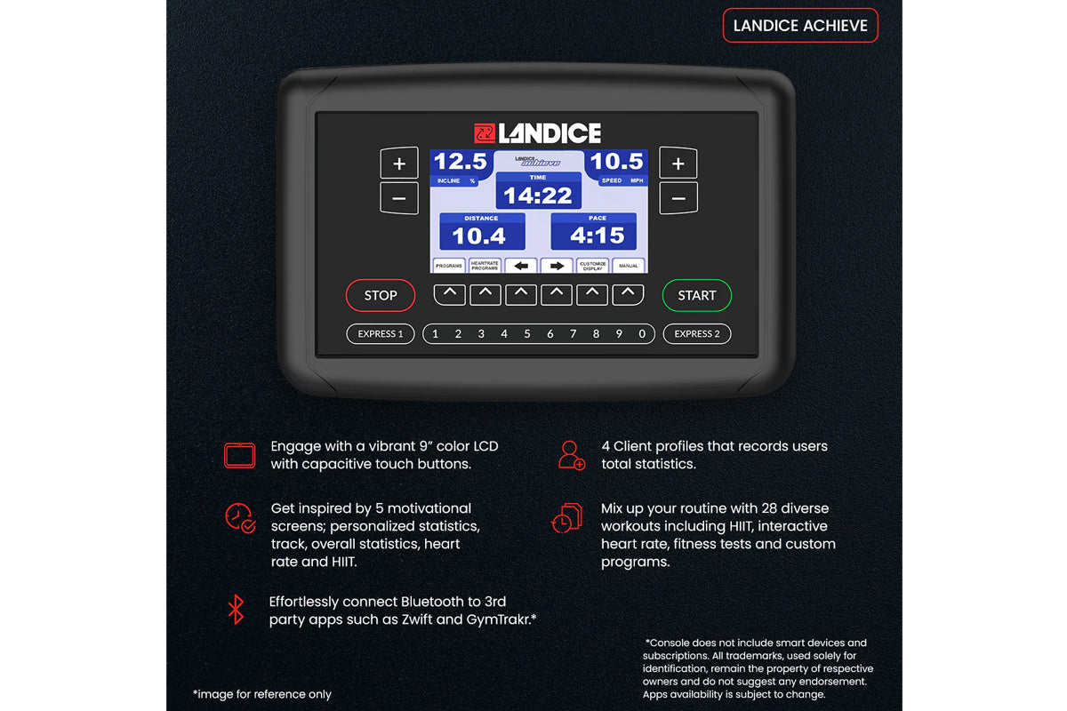Landice L8 Professional Treadmill - High-End Home Gym Equipment for Running & Walking (Summer Sale) - Perfect for Home Fitness, Cardio Workouts & Weight Loss