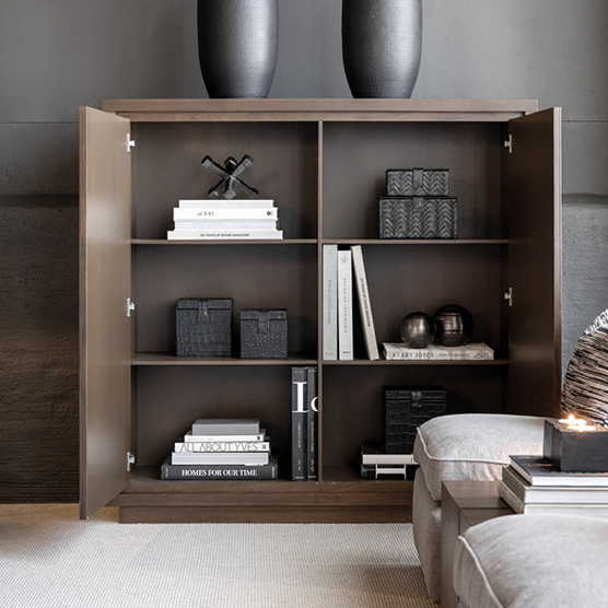 Artwood Landon Walnut Cabinet - Modern Storage Solution for Kitchen, Bathroom & Living Room Organization