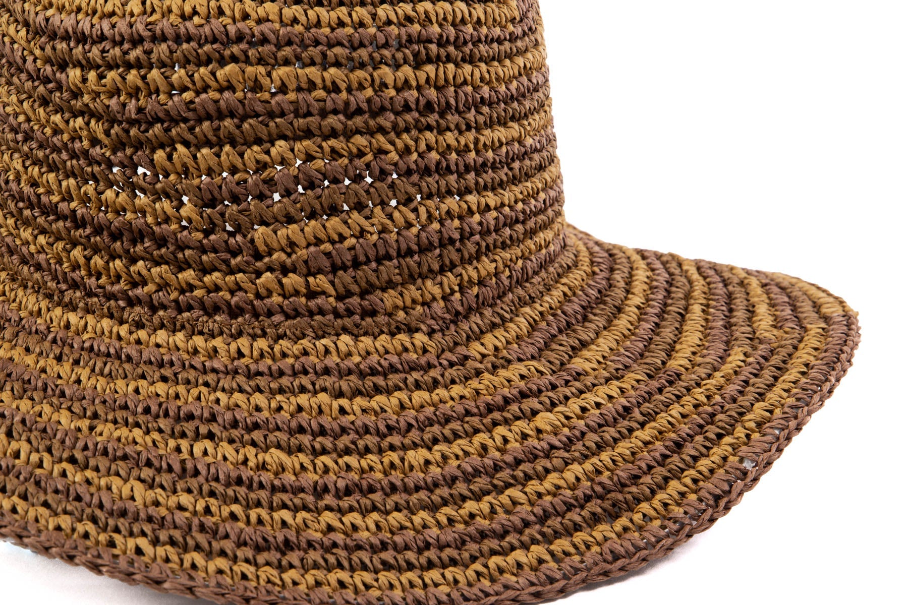 Women's Crochet Sun Hat with Space Dye Design - Breathable Paper Straw Summer Beach Hat for Outdoor, Travel & Vacation (PBM3021)