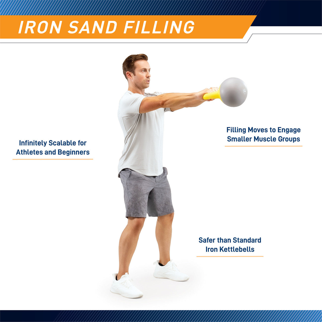 16lbs Soft Kettlebell with Iron Sand Fill - Non-Slip Handle for Home Gym & Strength Training - Perfect for HIIT, CrossFit & Functional Fitness Workouts | ProIron HL16L